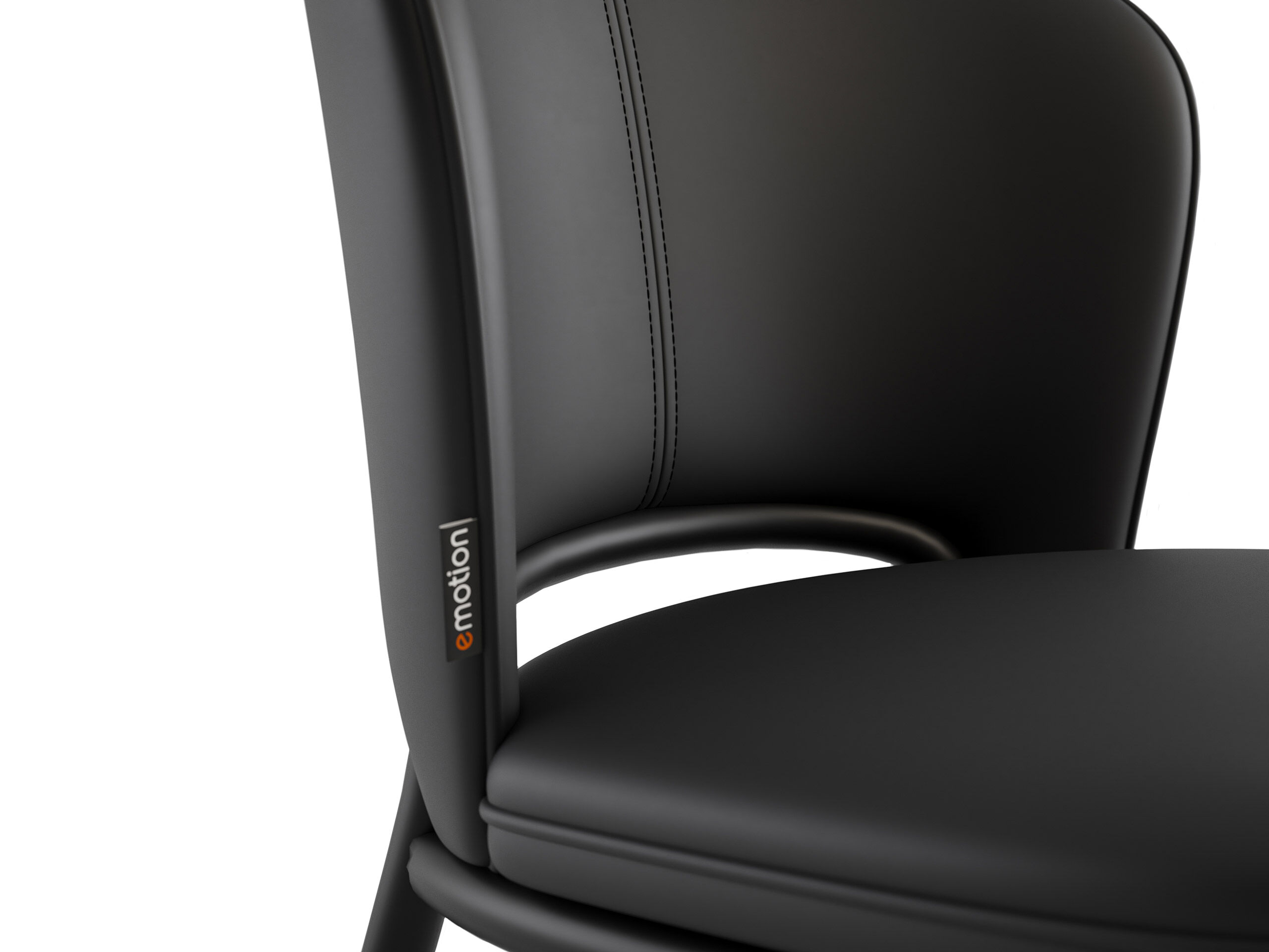 4er Set Esszimmerstuhl Design Küchenstuhl Dean Kunstleder schwarz Metallbeine