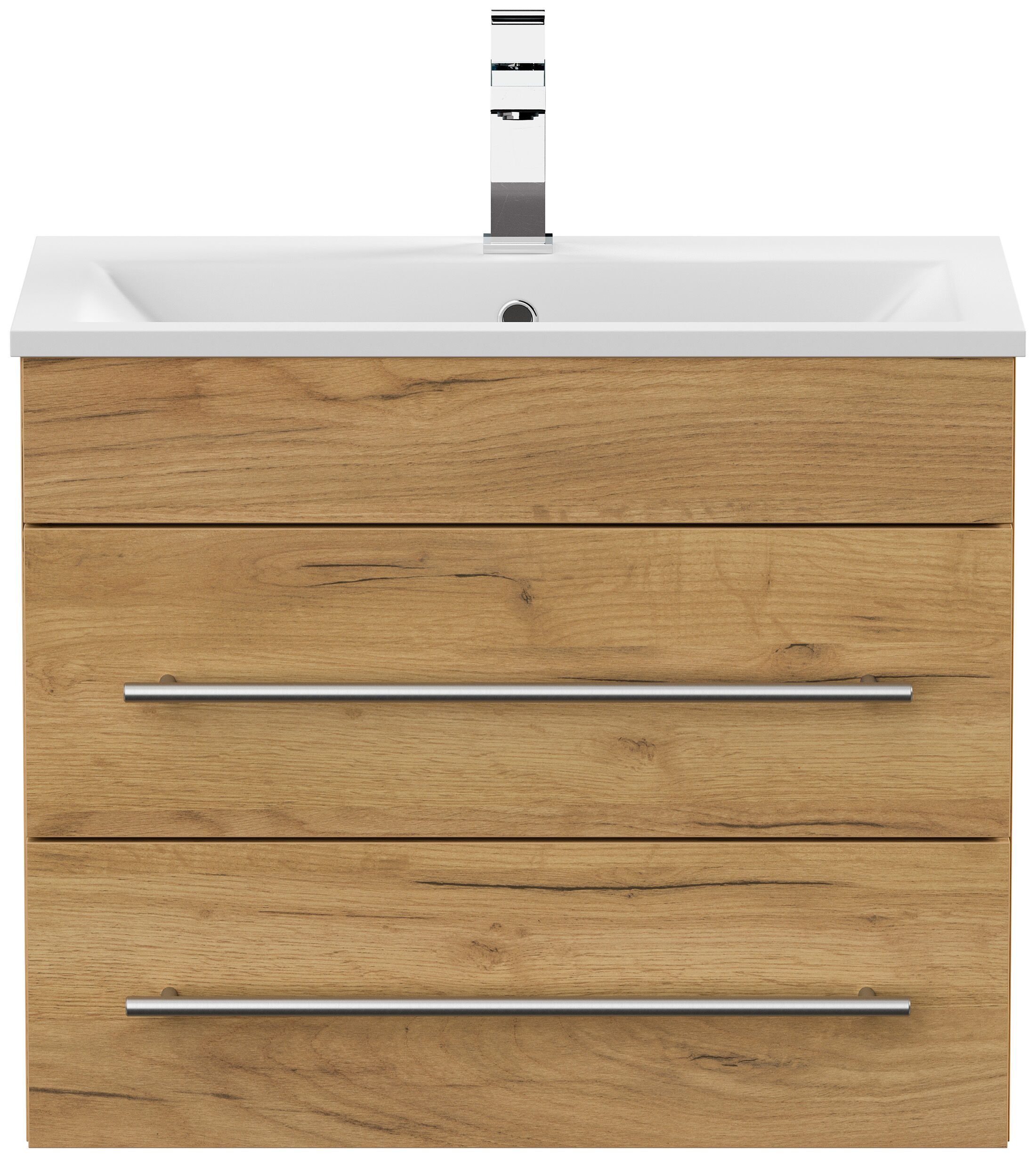 Badmöbel Mona 60x36cm mit 2 SoftClose Schubladen weiss hochglanz