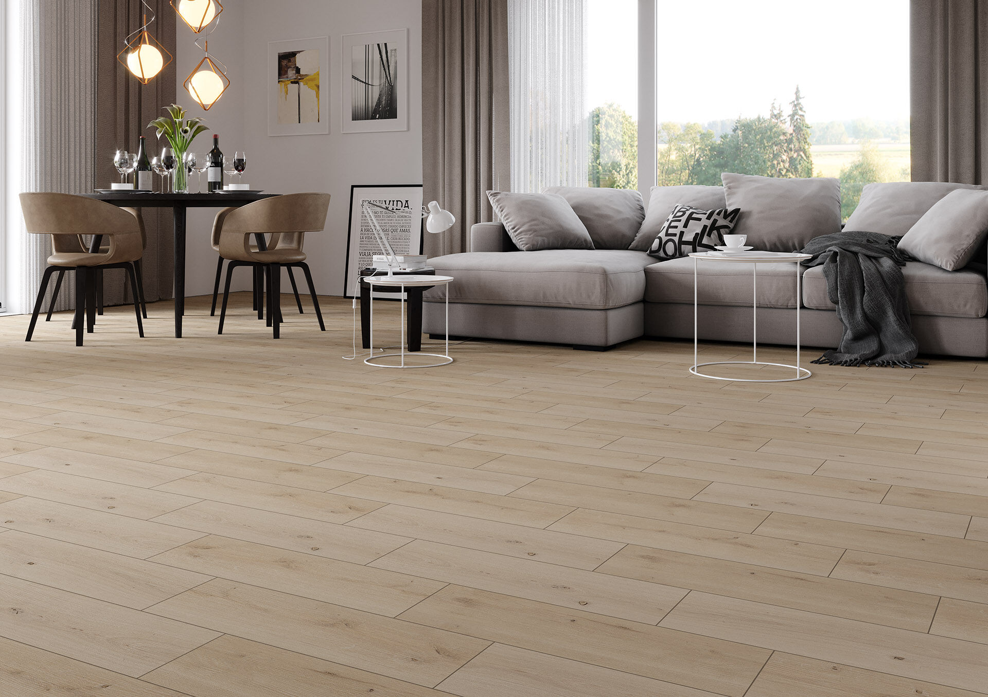 Bodenfliesen Sandwood 20x60 cm beige
