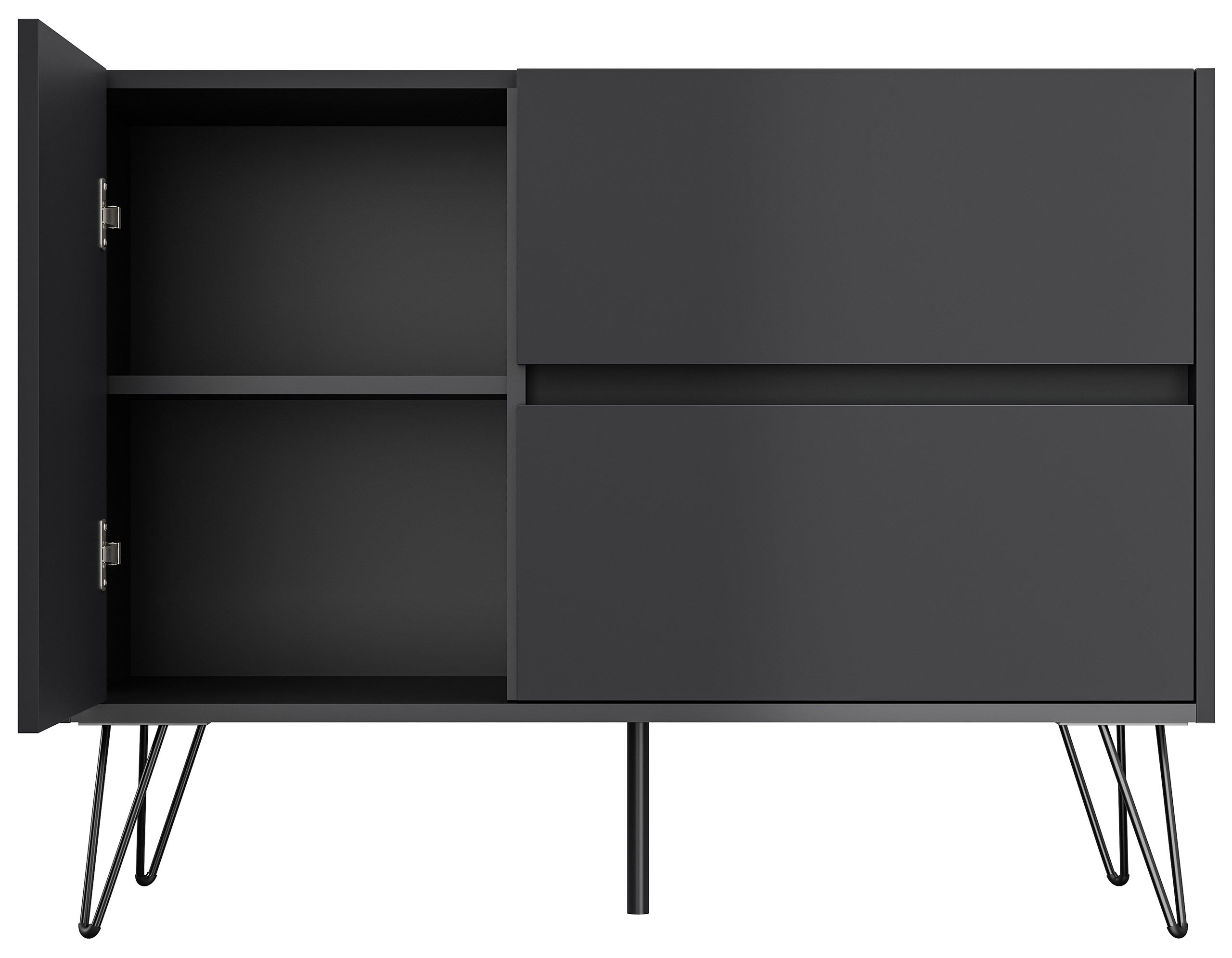 Sideboard Yako 100cm 2 SoftClose 1 Tür Grafit