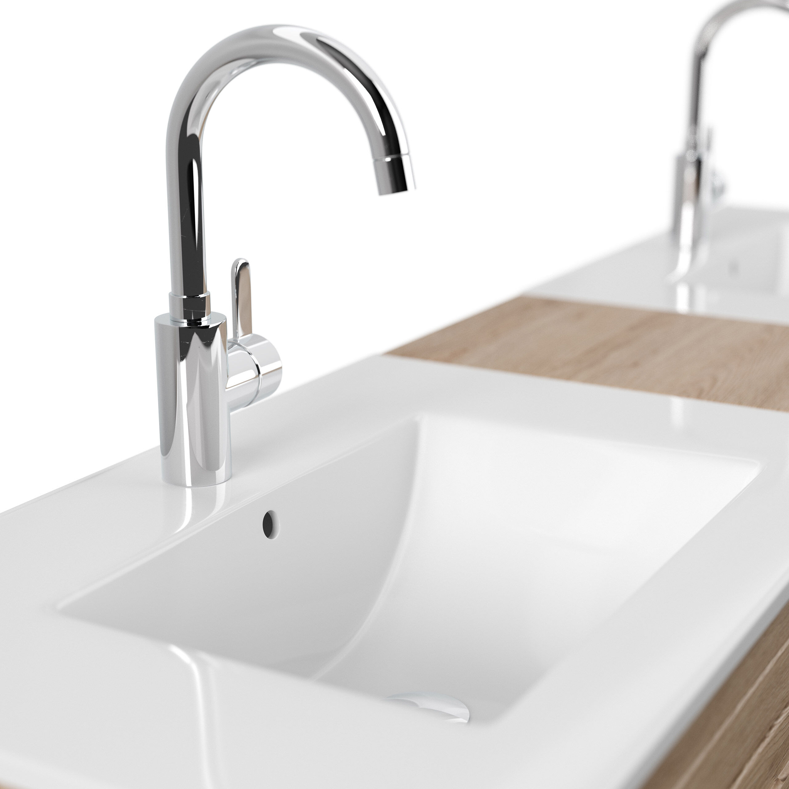 Badmöbel Milano XL Cottage Doppel-Waschbecken SoftClose anthrazit