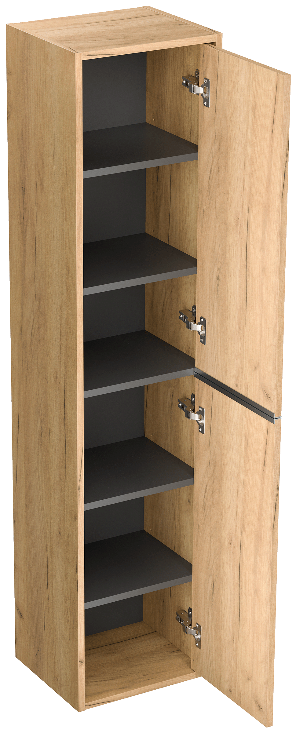 Hochschrank Elements 35x150cm Softclose Türen eiche gold