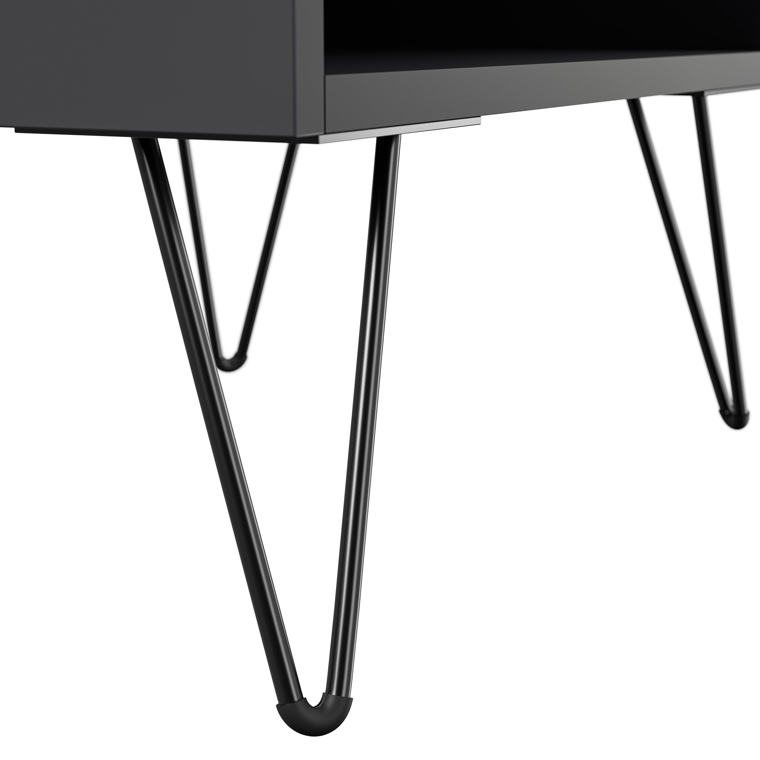 2er Set Nachttisch Dion 50cm SoftClose stehend Weiß Hgl