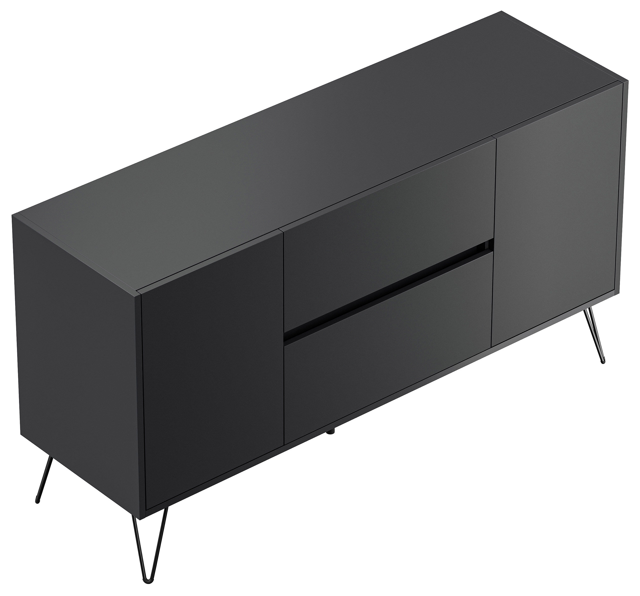 Sideboard Yako 140cm 2 SoftClose 2 Türen Grafit