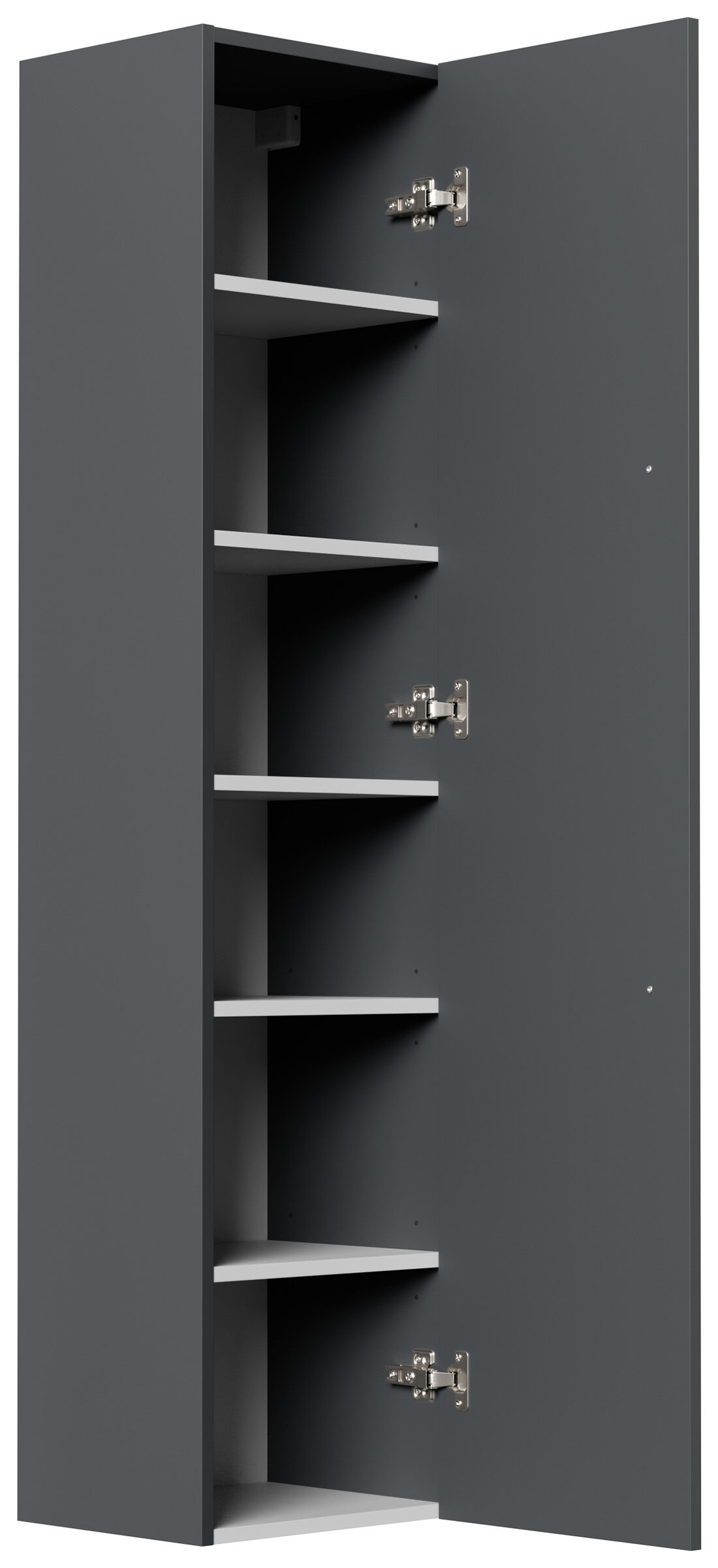 Badmöbel Set Firenze 100 3tlg. LED Spiegel und Hochschrank grafit