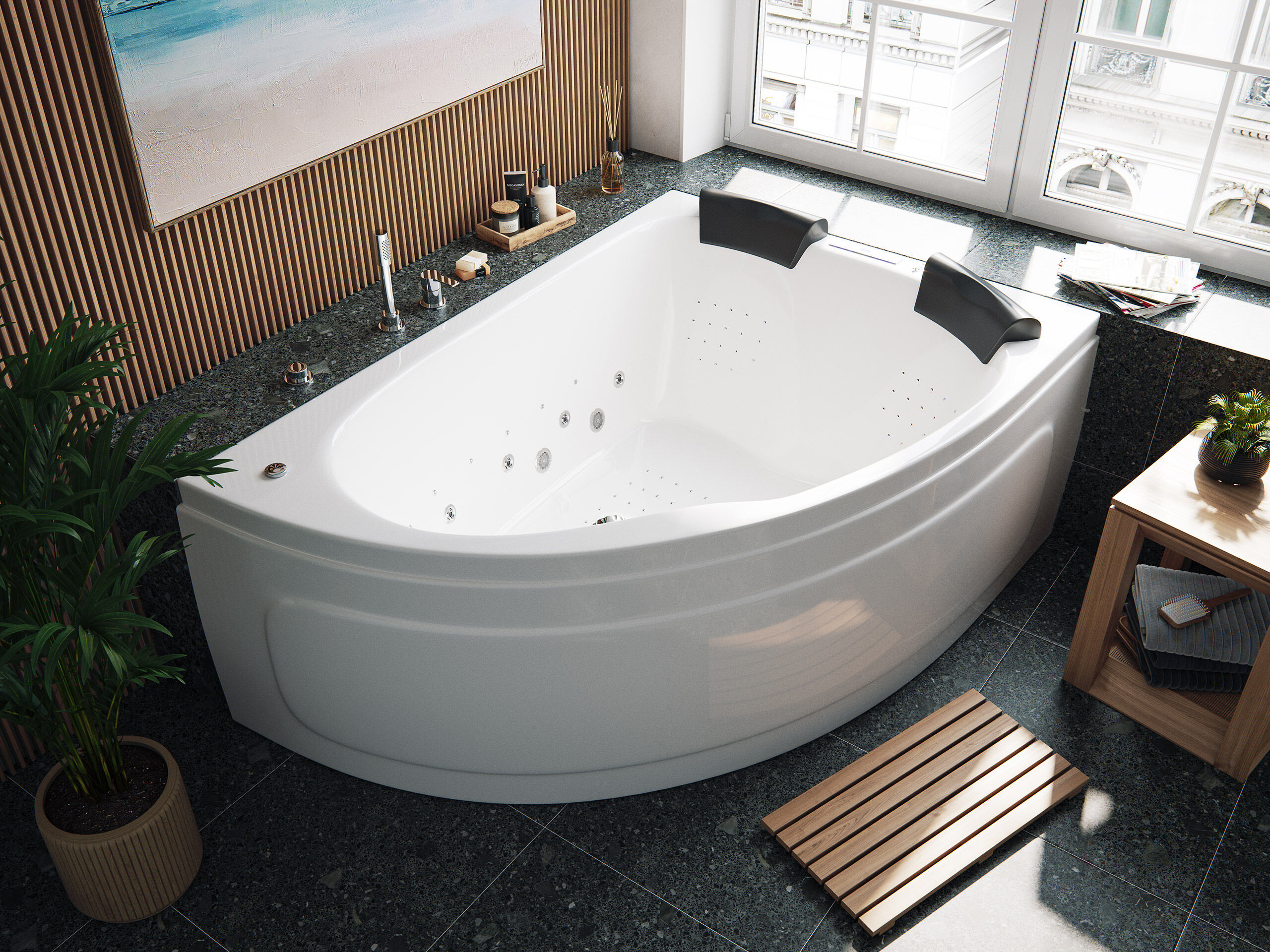 Whirlpool Royal XL Ultra 180 rechts Made in Germany 89 Düsen Befüllung Überlauf