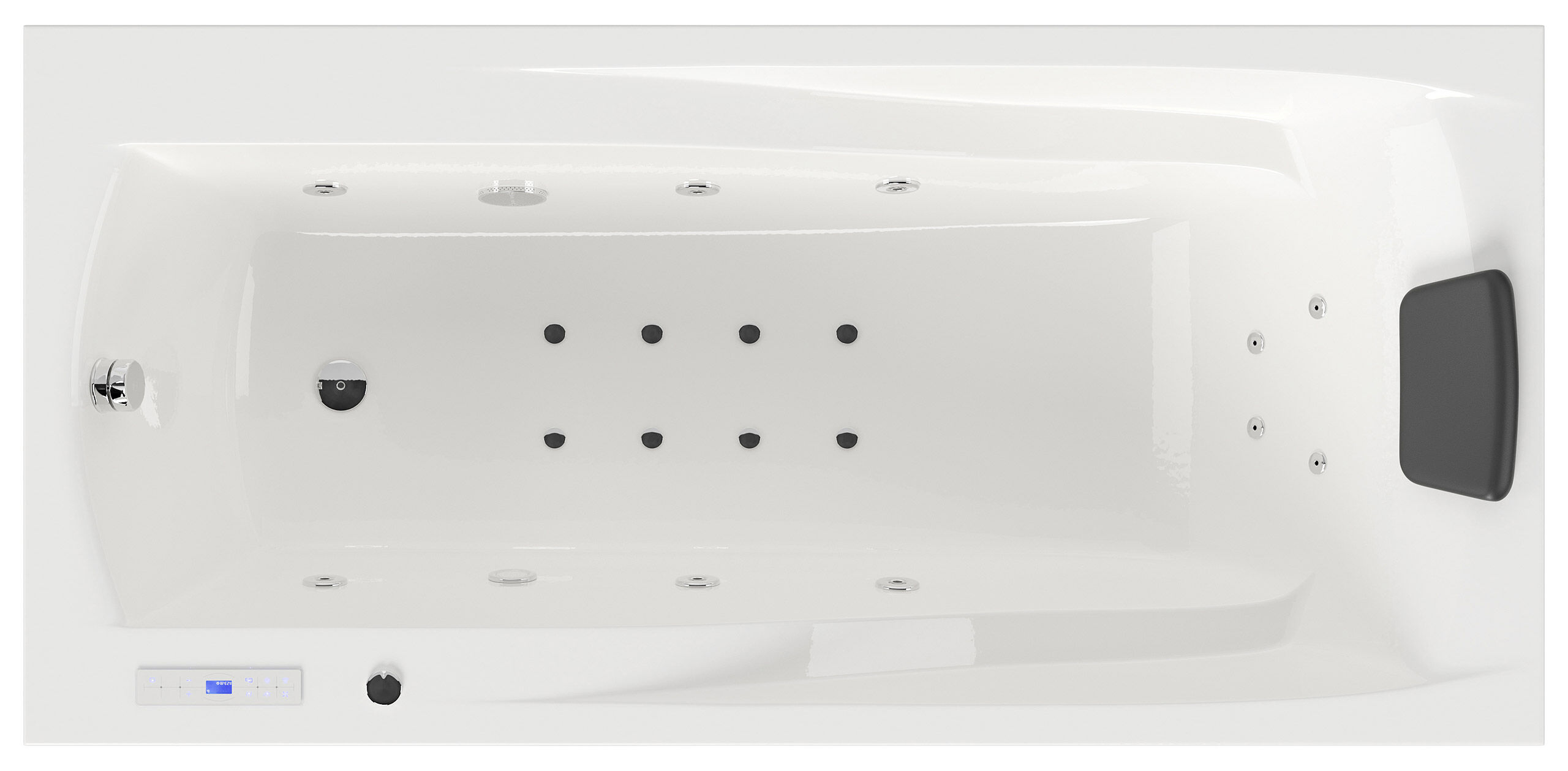 Rechteck Whirlpool Centauri 190x90 rechts Made in Germany 18 Düsen mit Armatur