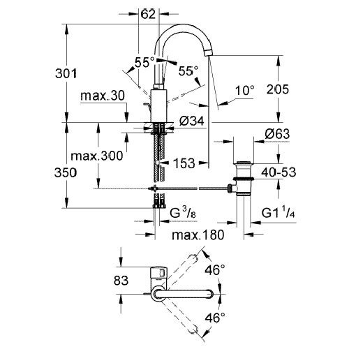 Grohe Eurosmart Cosmopolitan Armatur