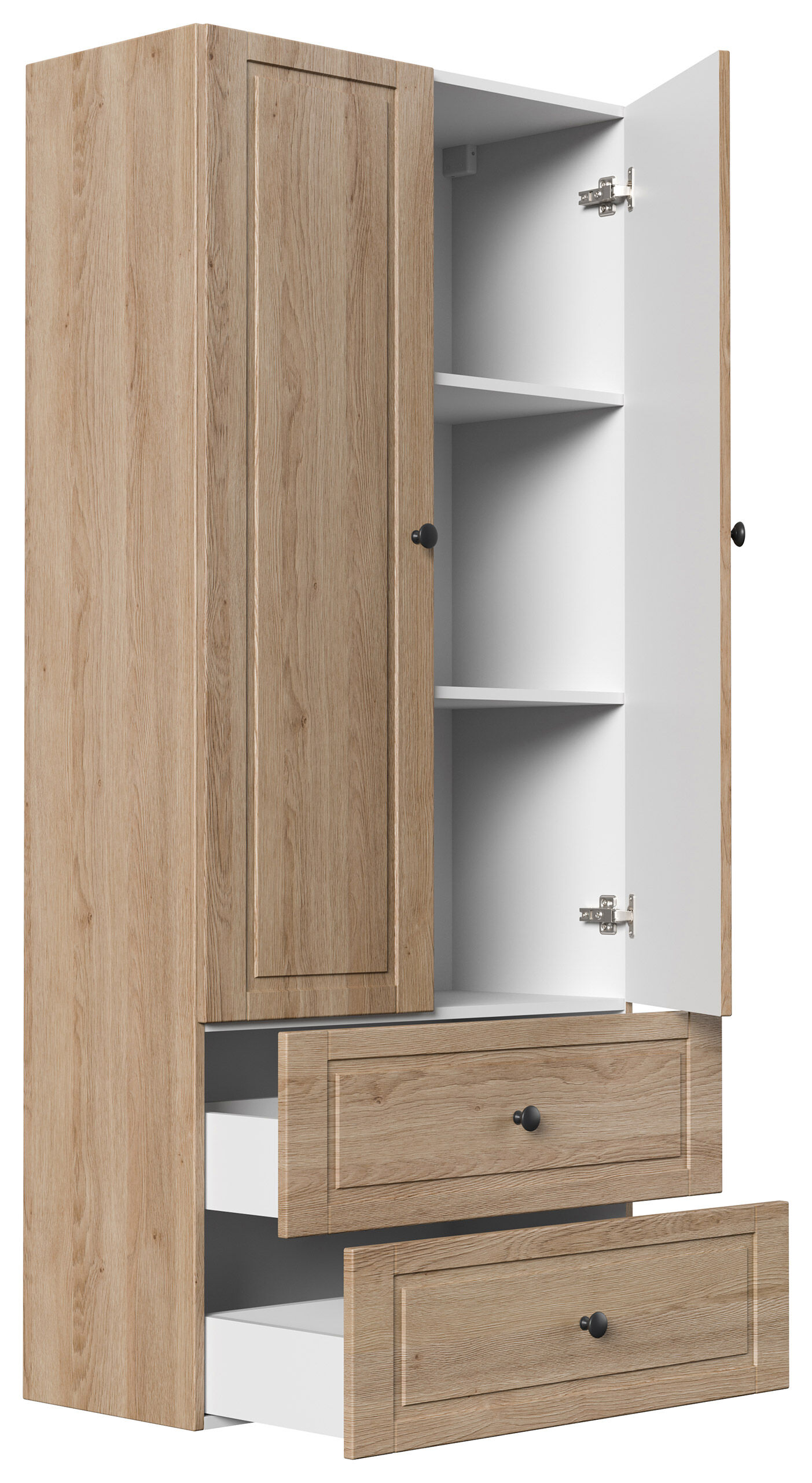 Badezimmer Hochschrank XL Cottage Eiche hell