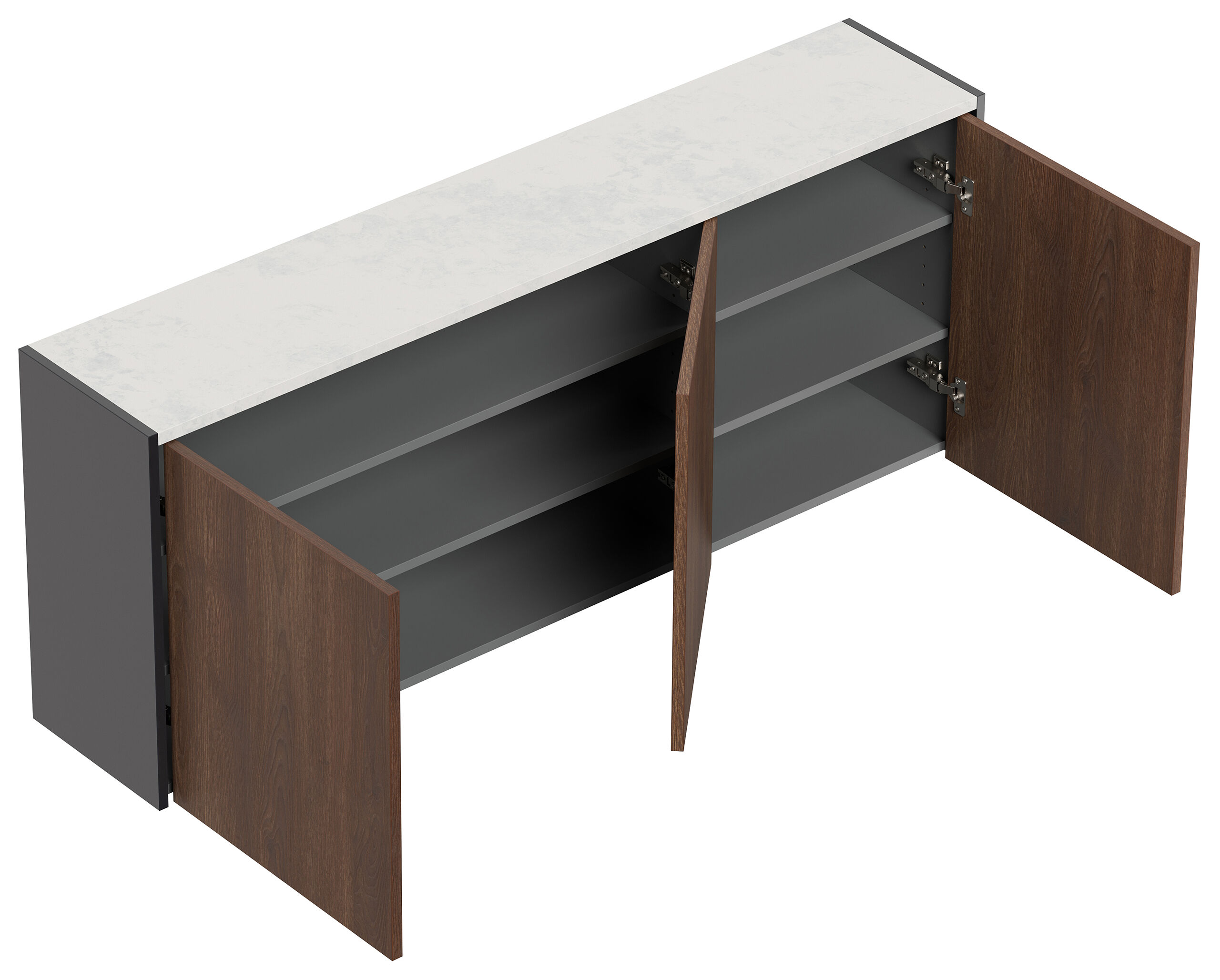 Schuhschrank Set Azul-XL Quarz 3tlg 18 Paar Redwood
