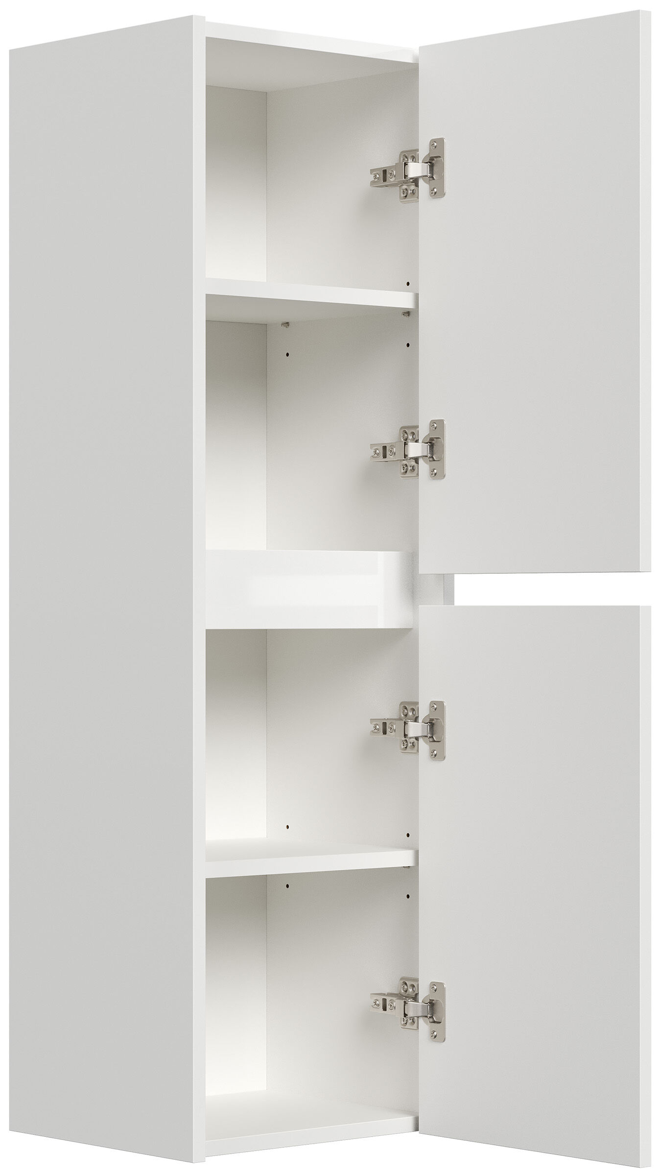 Badezimmer Hochschrank 112cm Softclose Taifun Wandmontage weiß Hgl | Weiss hochglanz