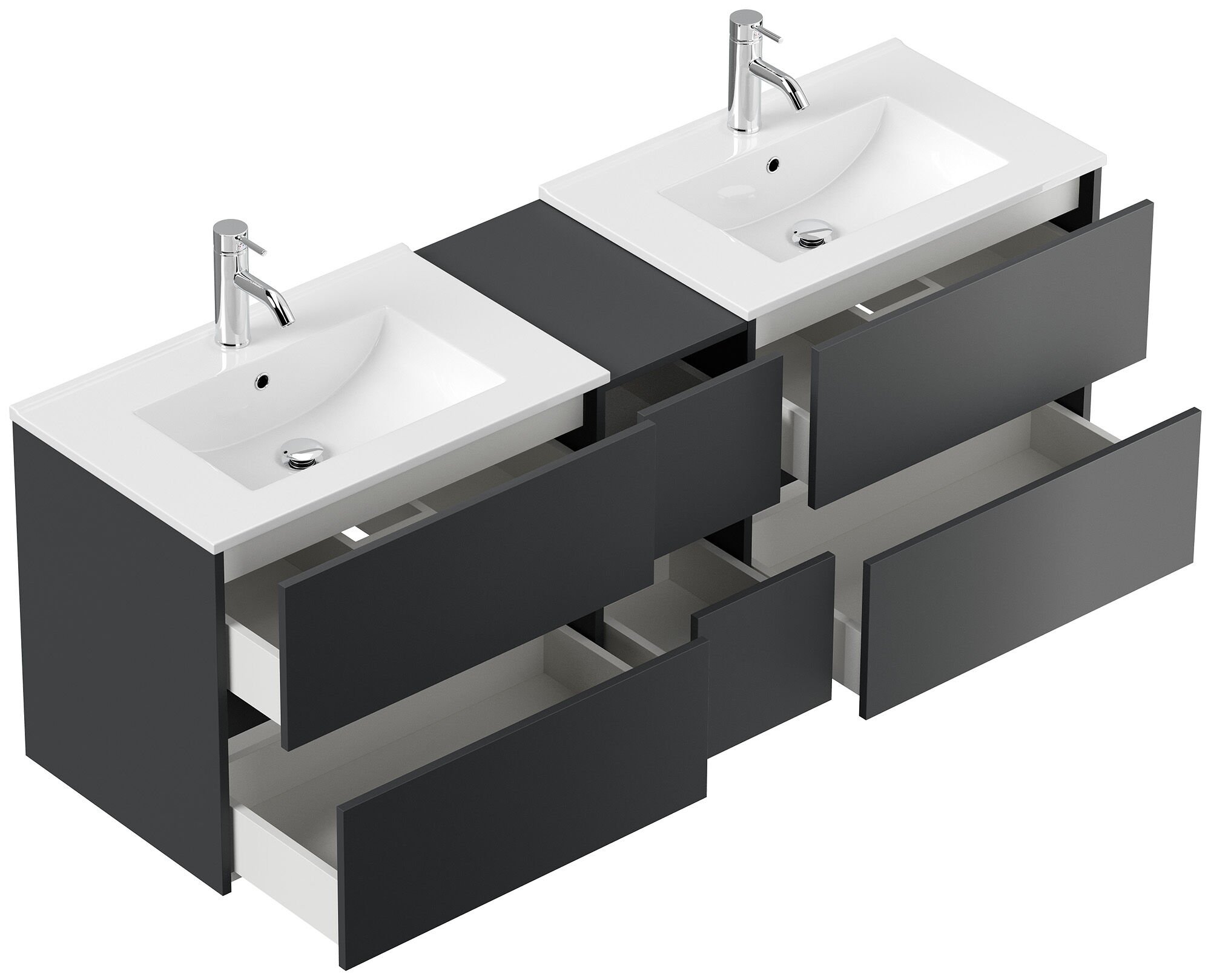 Badmöbelset Taifun 170cm weiß Hgl