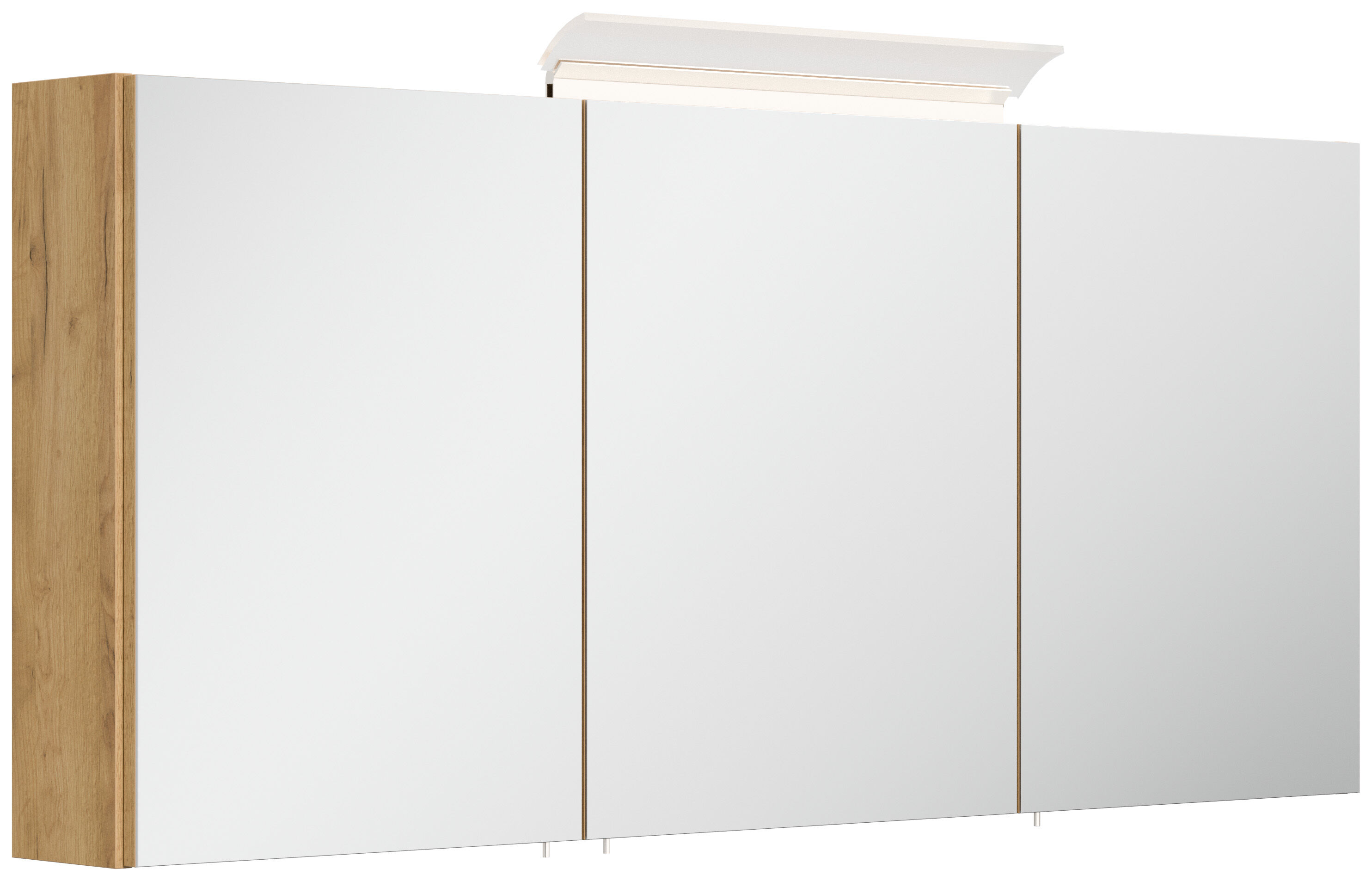 Badmöbelset Persepolis XL 4-teilig Spiegelschrank 2x Hochschrank eiche gold