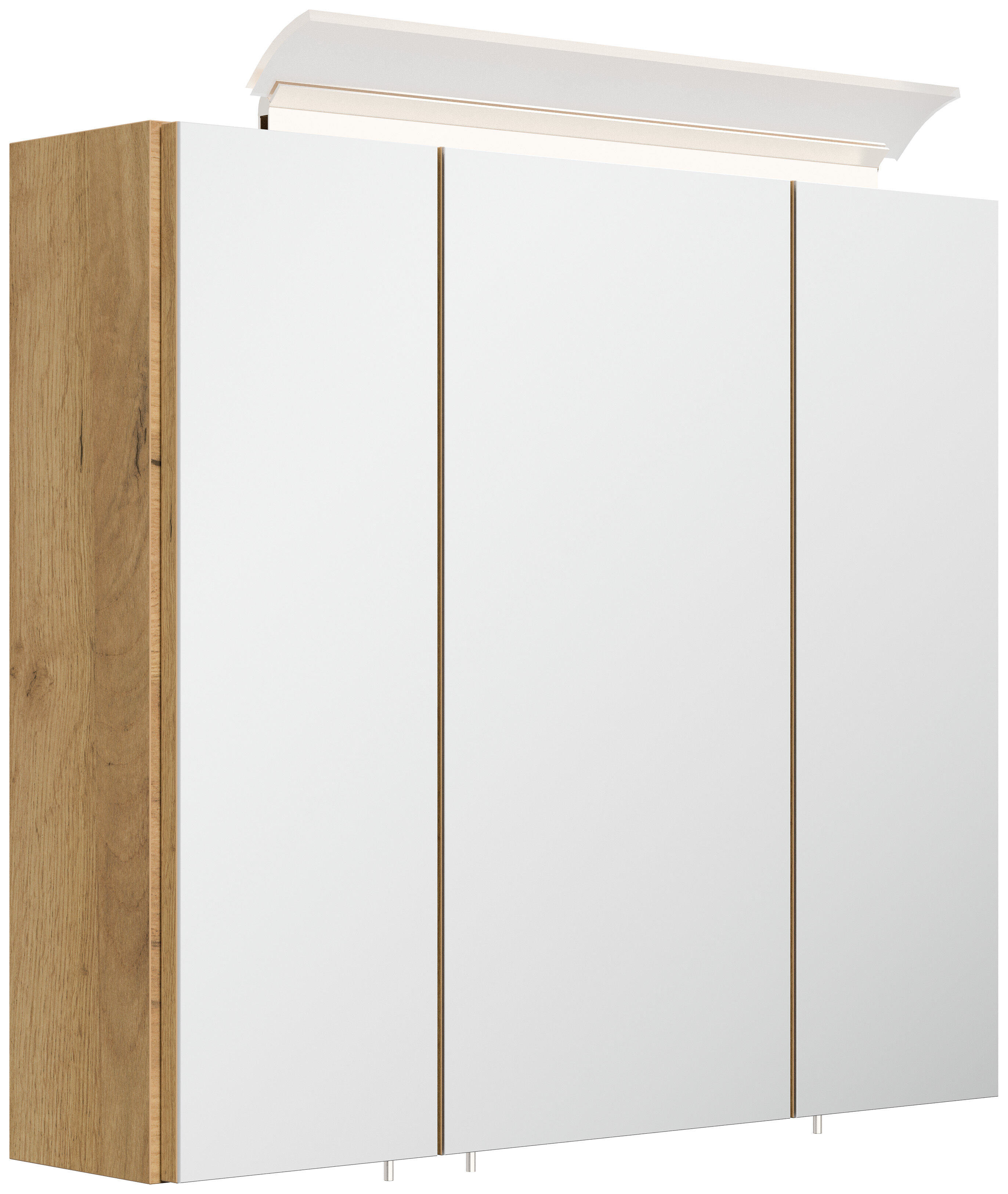 Badmöbelset Taifun 170cm 4tlg mit 2x Spiegelschrank & 3er Boxen Set eiche gold