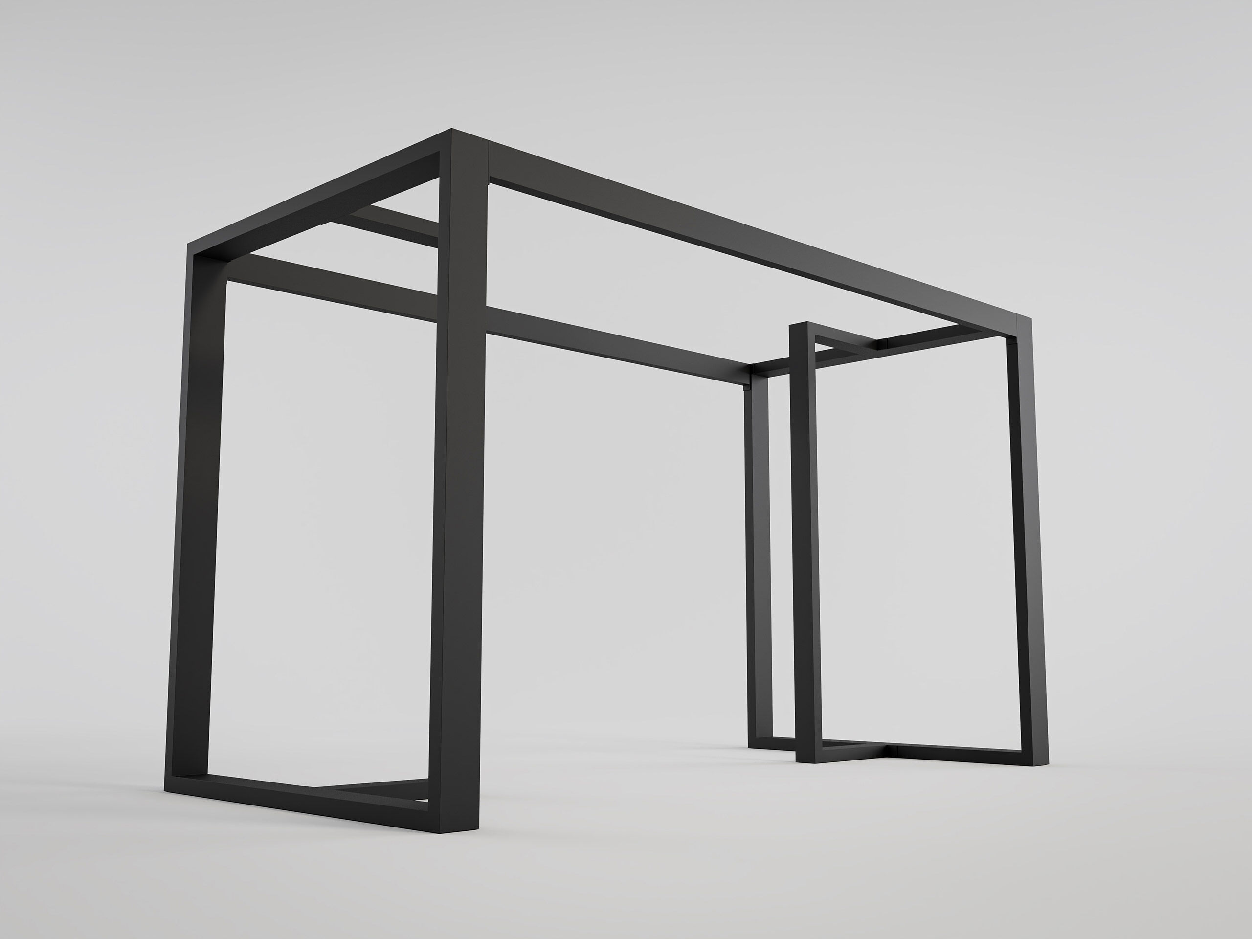 Klassisches Design Mias 120 DIY Esszimmer Küchen Tischgestell aus Metall schwarz