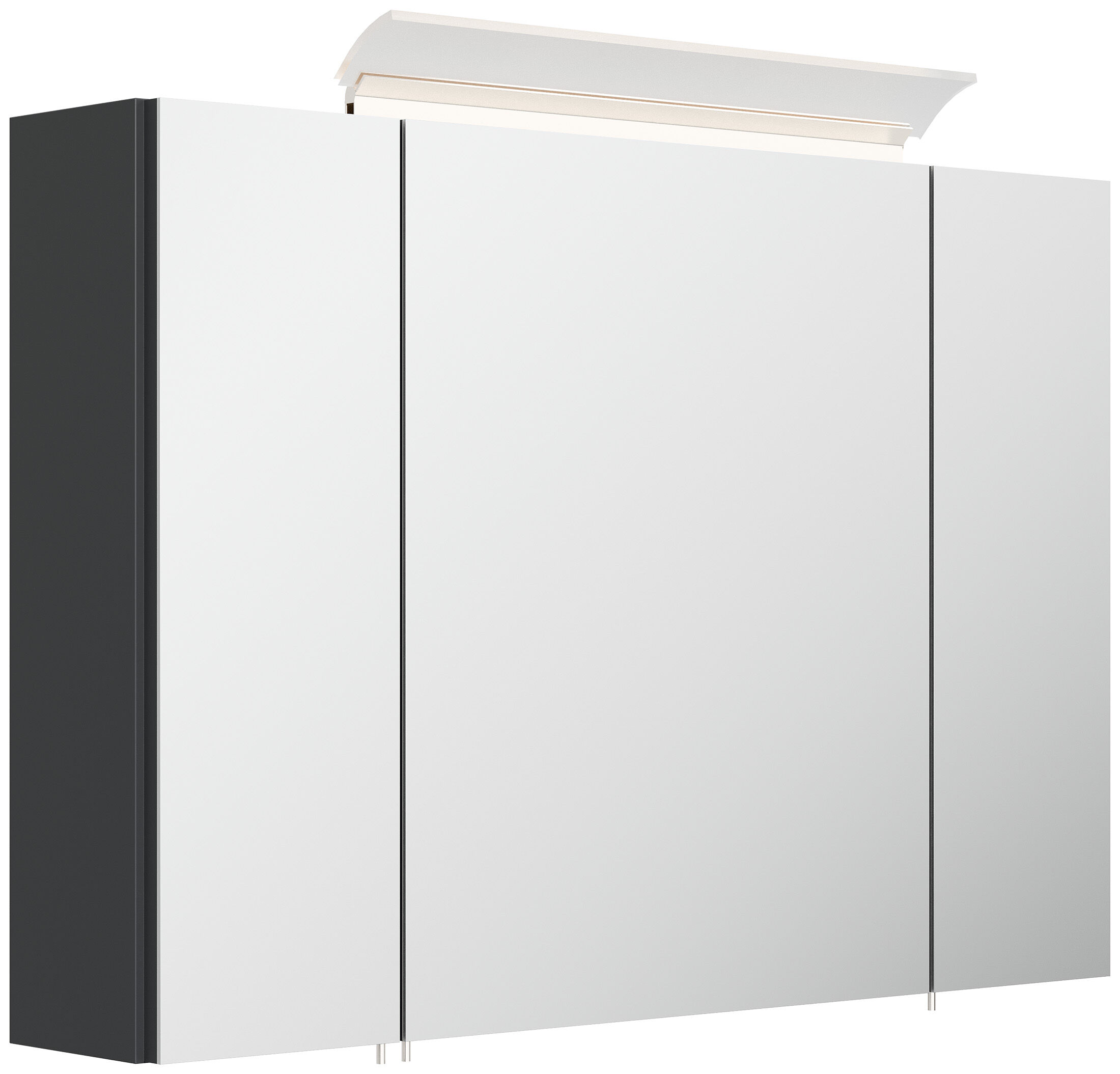 Badmöbel Set Firenze 90 3tlg. Spiegelschrank & Hochschrank grafit