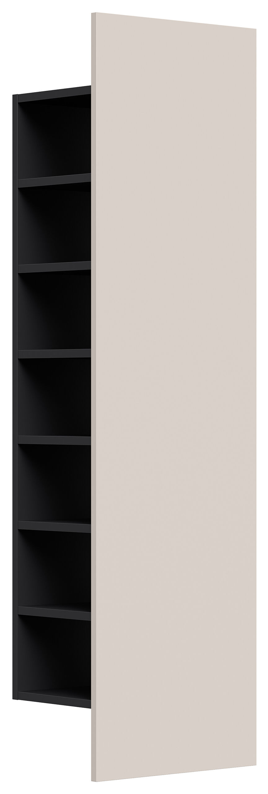 Schuhregal Vestis 7 Paar Creme-Grafit

