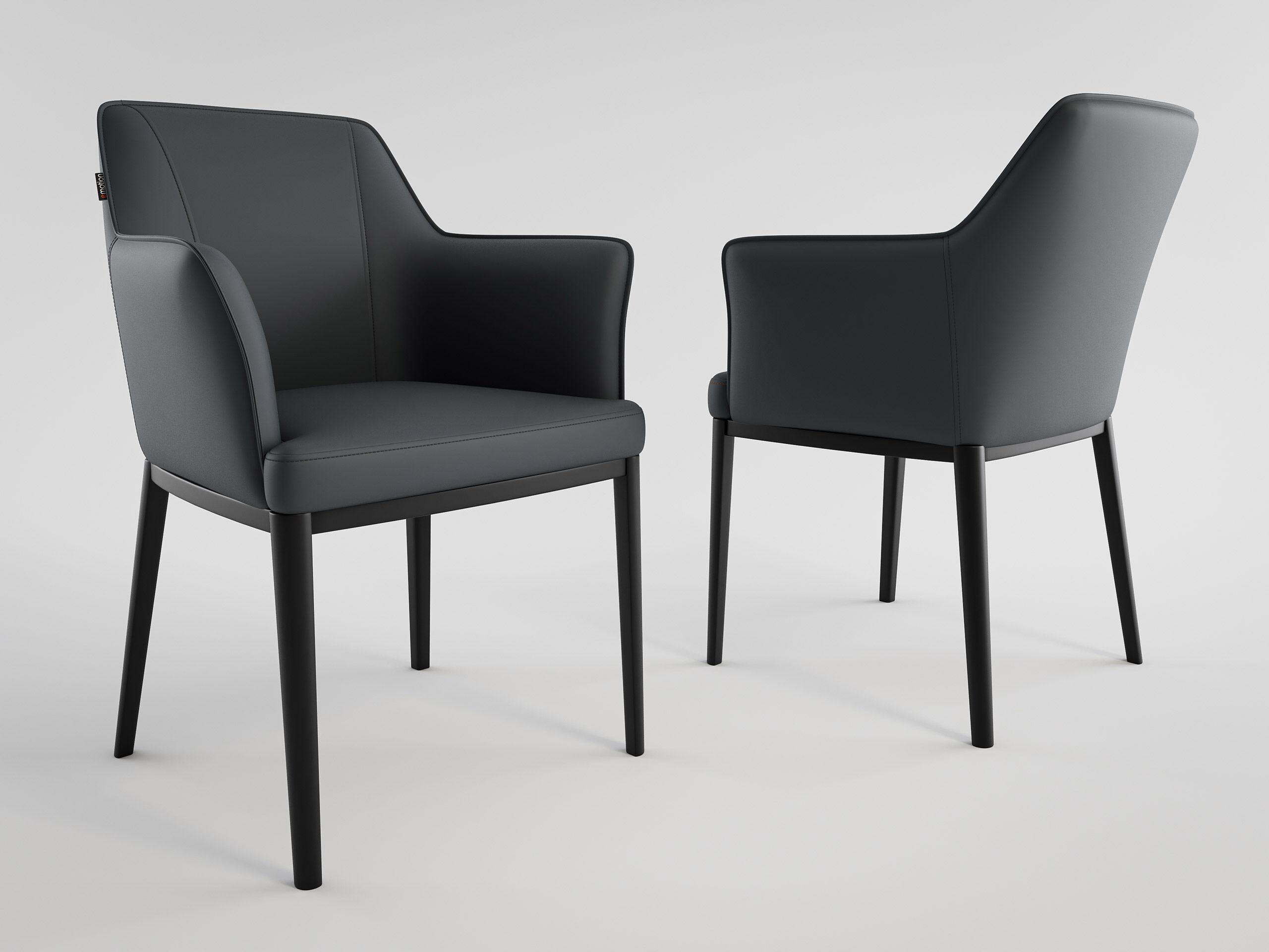 2er Set Esszimmerstuhl Design Küchenstuhl Dylan Kunstleder creme Metallbeine