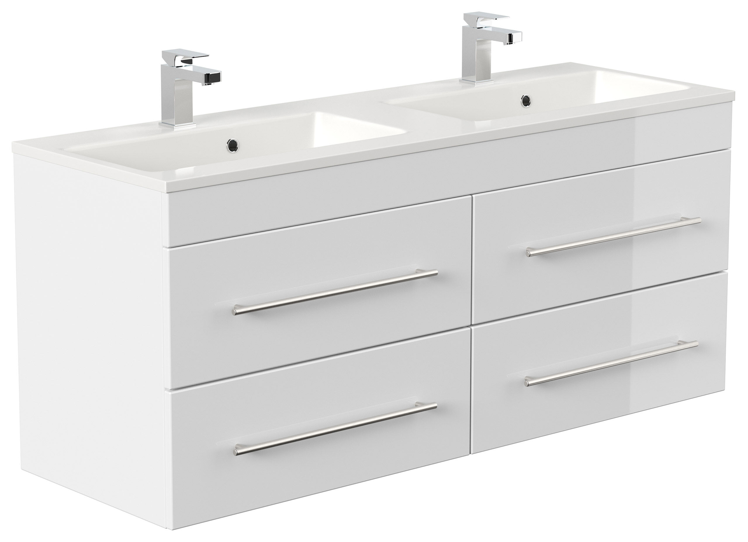 Badmöbel Firenze 140 SoftClose weiss hochglanz