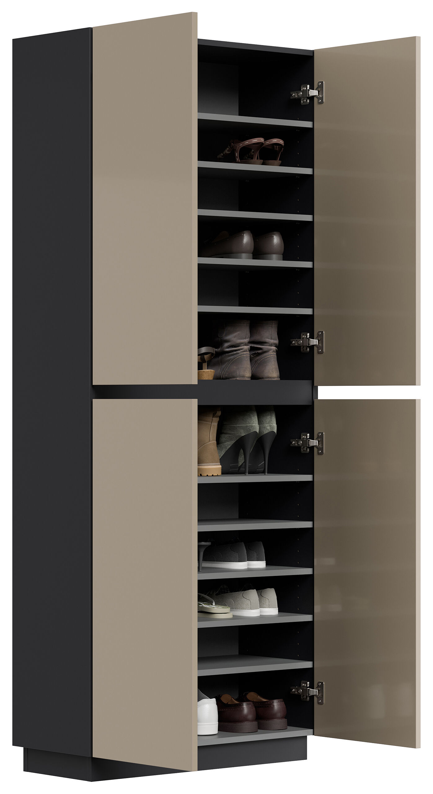 Schuhschrank Pes 4 Türen 36 Paar Kubanit 