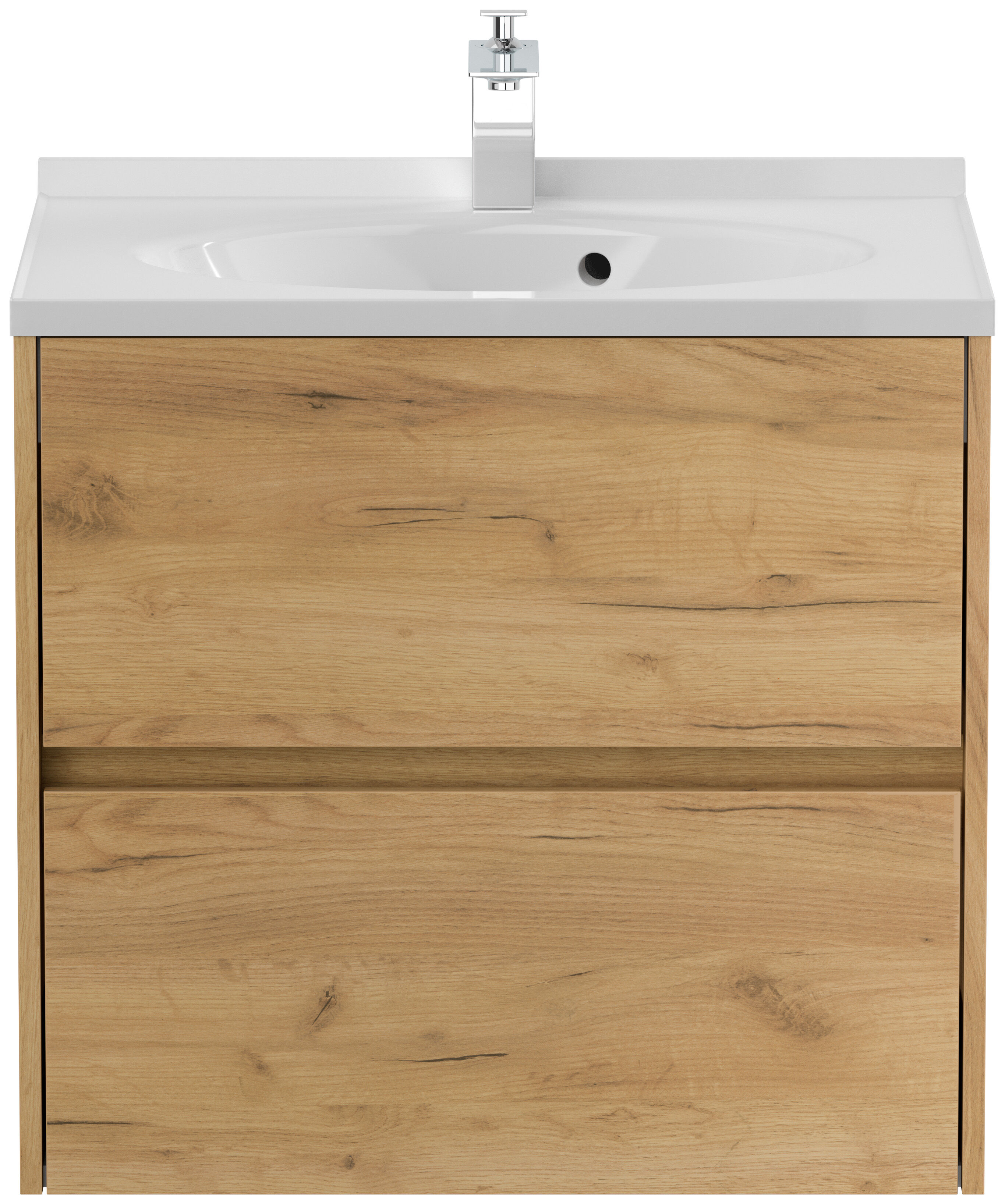 Badmöbel Rina & Waschtisch 70cm 2 Greifraum SoftClose Auszüge grafit