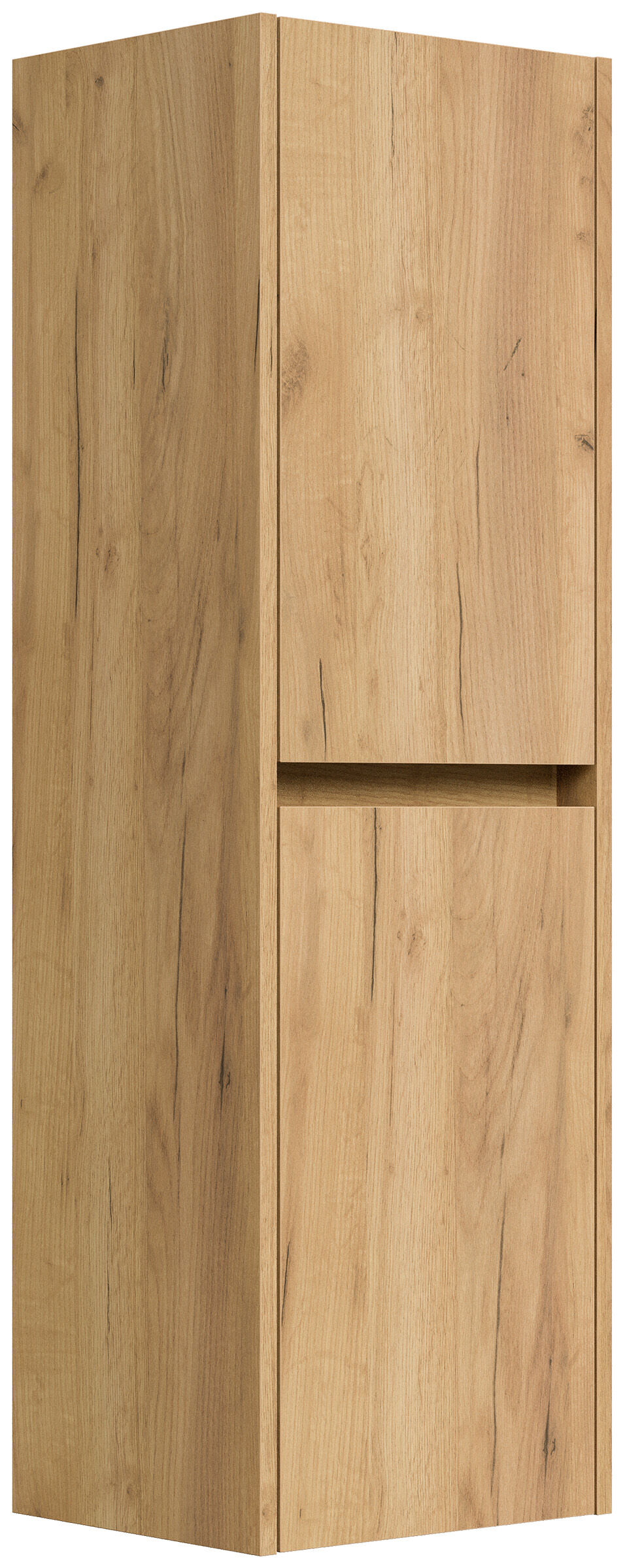 Badezimmer Hochschrank 112cm Softclose Taifun zur Wandmontage eiche gold