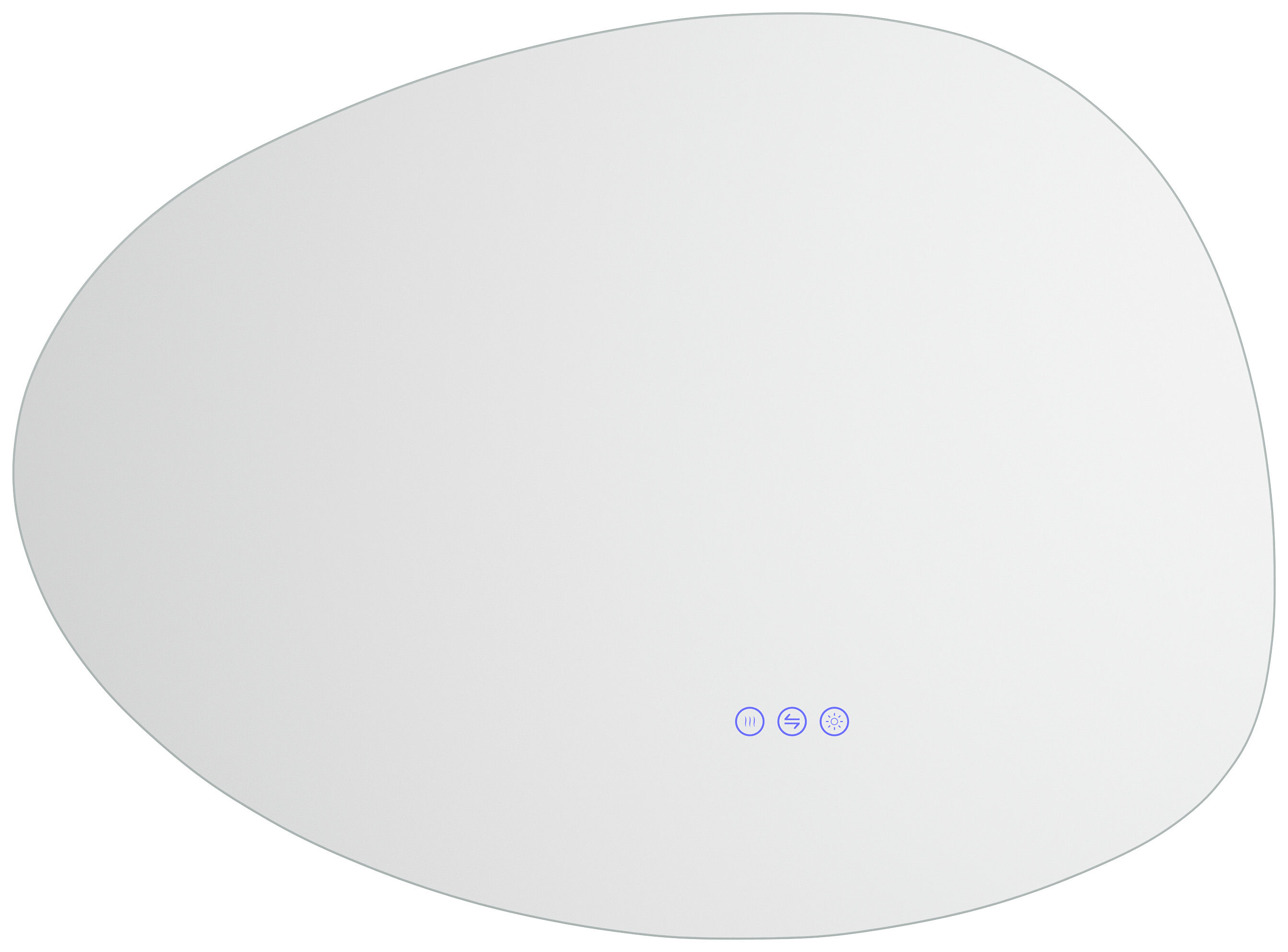 Ovaler LED Spiegel 55x75cm mit Touch Bedienung