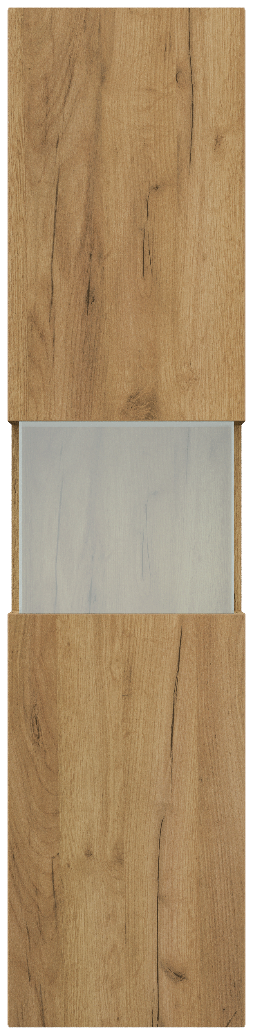 Design Badschrank Hochschrank 150cm  Softclose Taifun Glaselement eiche gold