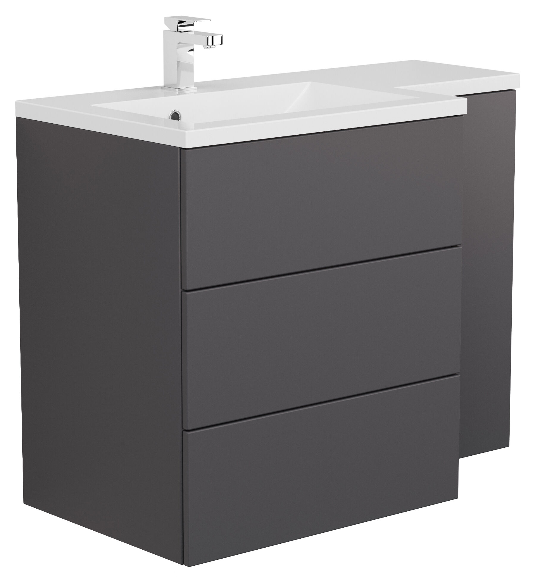 Badblock ELISA rechts SoftClose weiss hochglanz