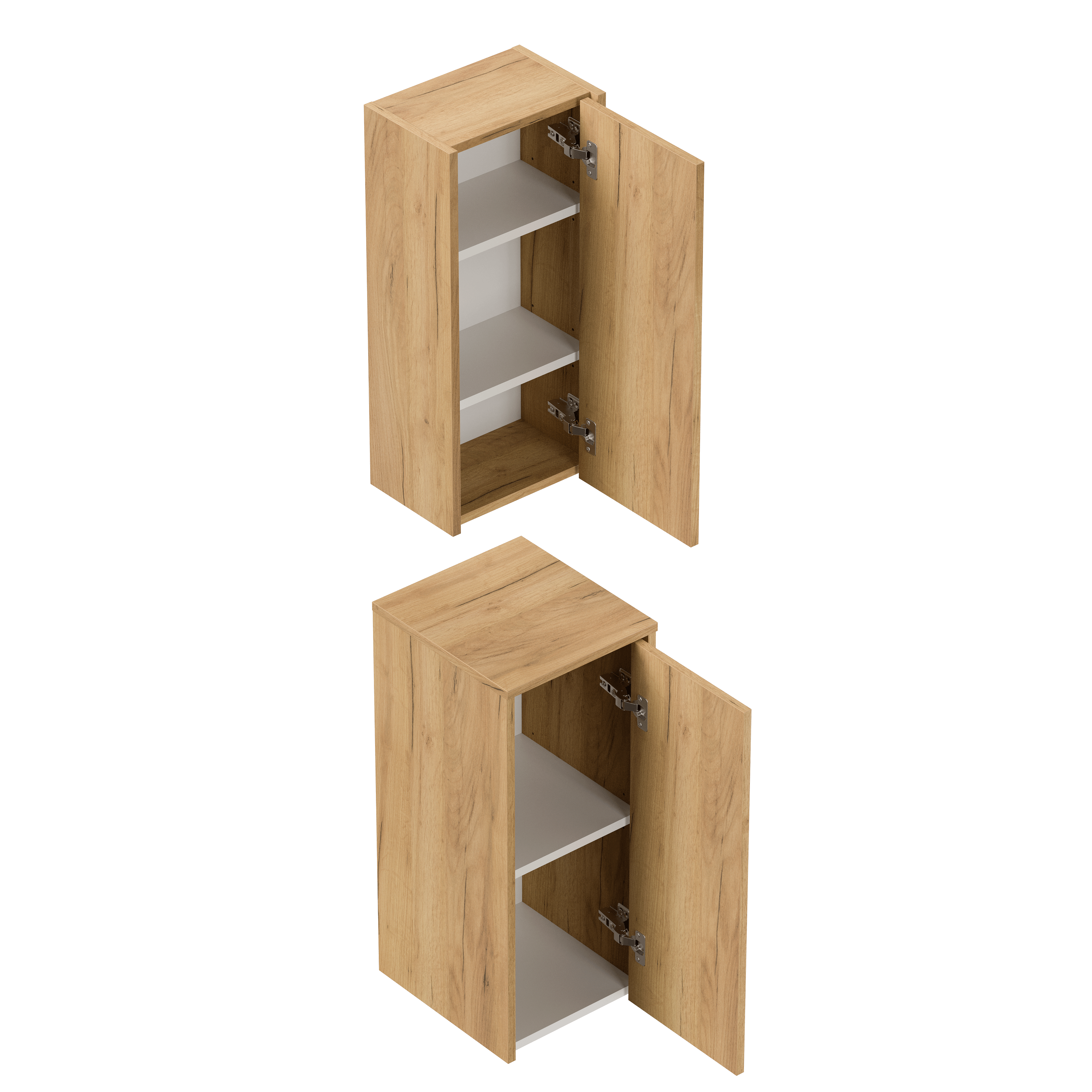 Badschrank 2er Set Taifun zur Wandmontage eiche gold