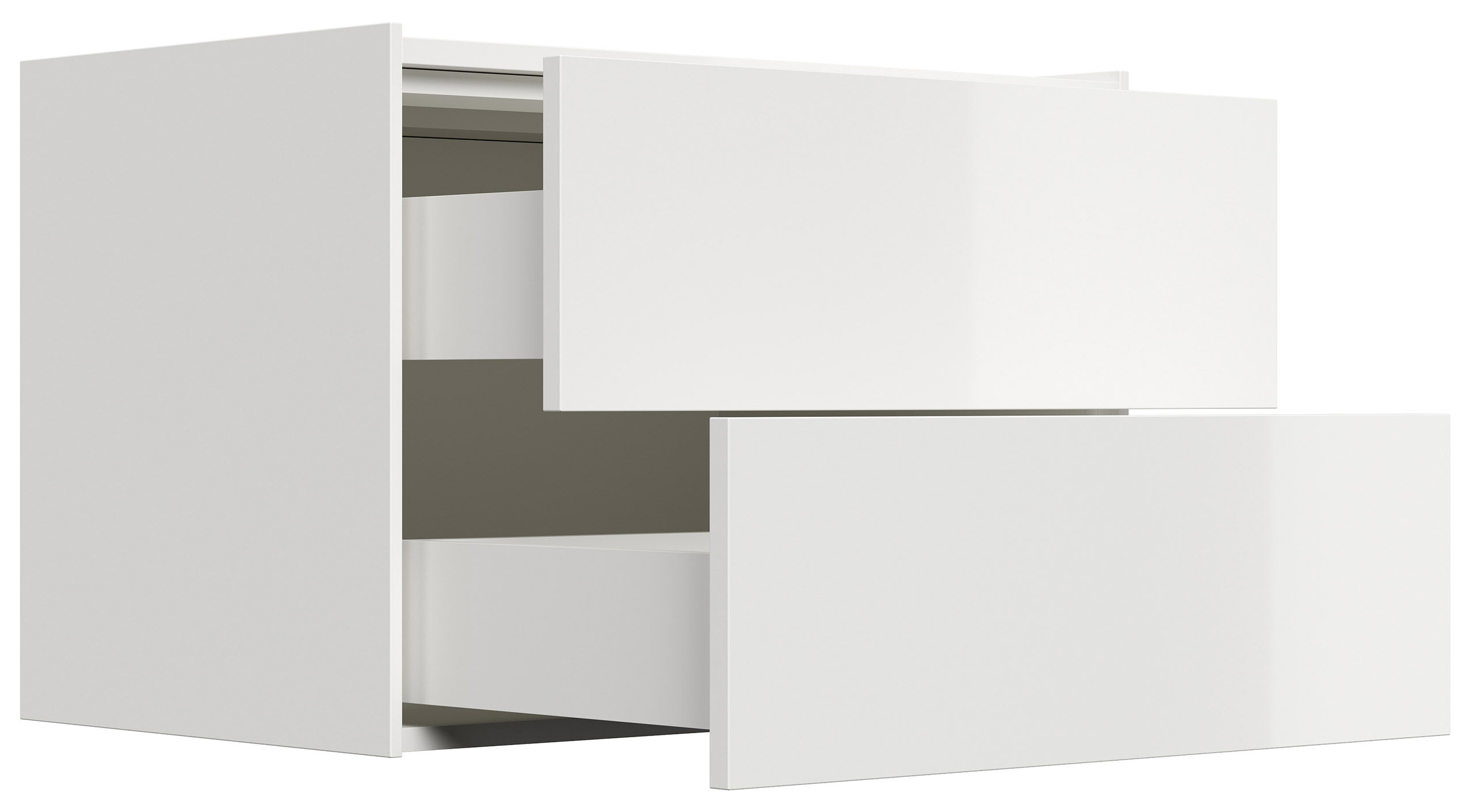 Design Nachttisch Kommode Somnia XL 70cm, 2 Pushauszüge Oak