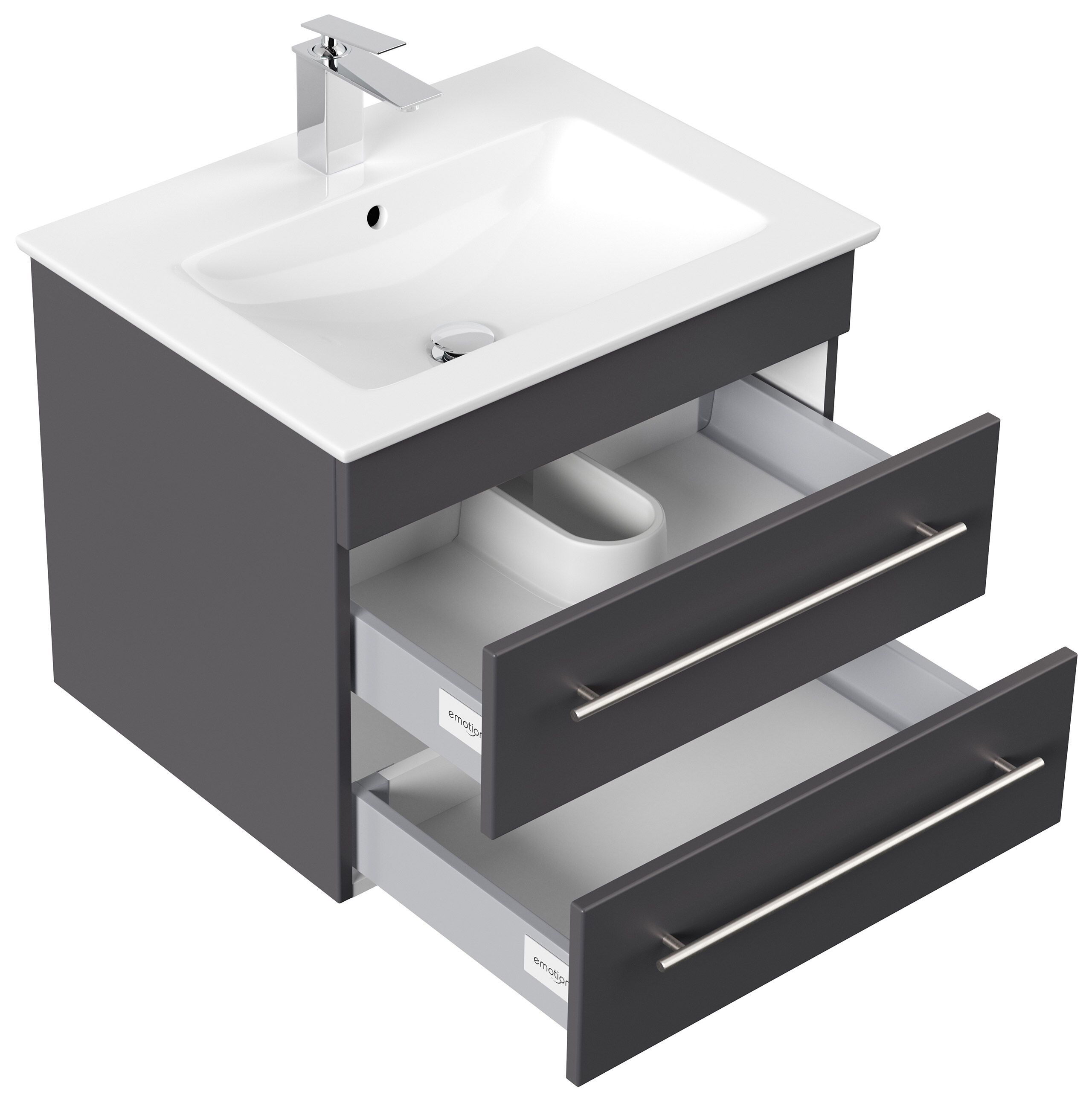 Badmöbel mit Villeroy & Boch Venticello Waschbecken 65 cm anthrazit