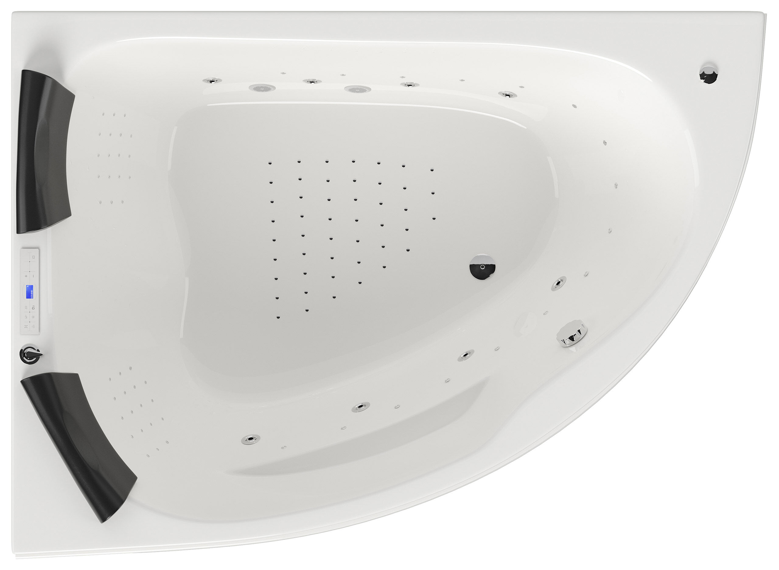 Whirlpool Royal XL Ultra 180cm links Made in Germany 89 Düsen & LED ohne Armatur
