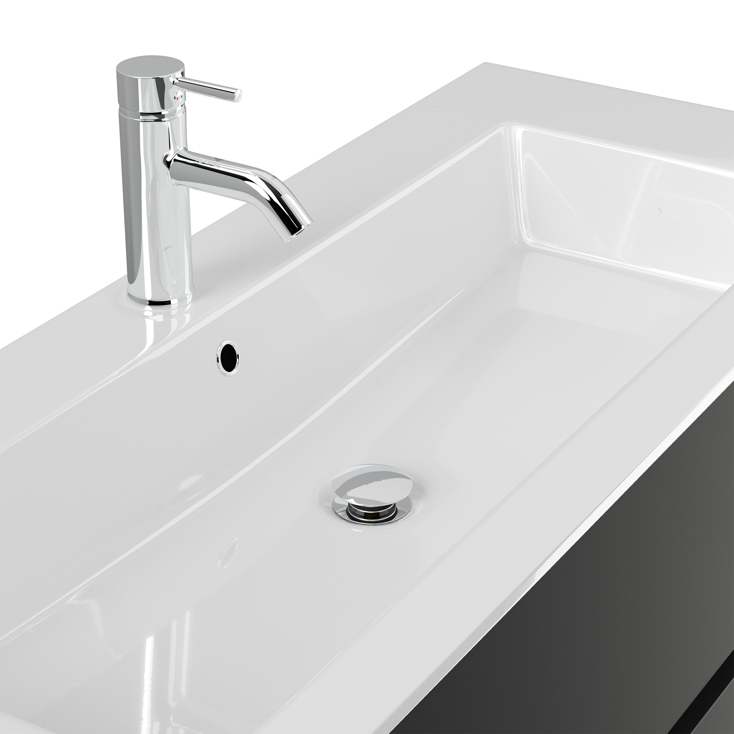 Badmöbel Set Taifun 2tlg. 120 cm mit Spiegelschrank Grafit
