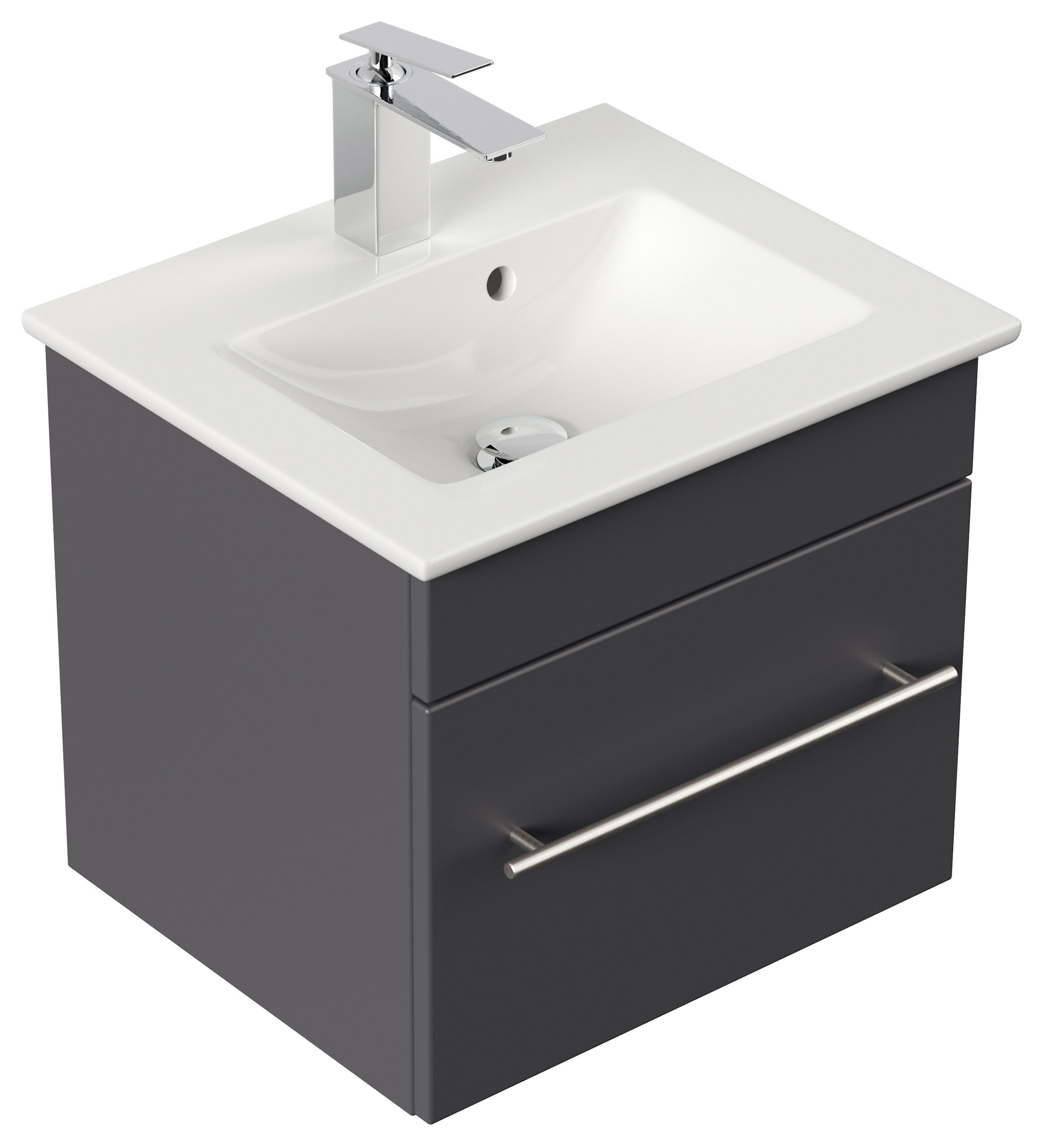 Badmöbel mit Villeroy & Boch Venticello Waschbecken 50 cm anthrazit