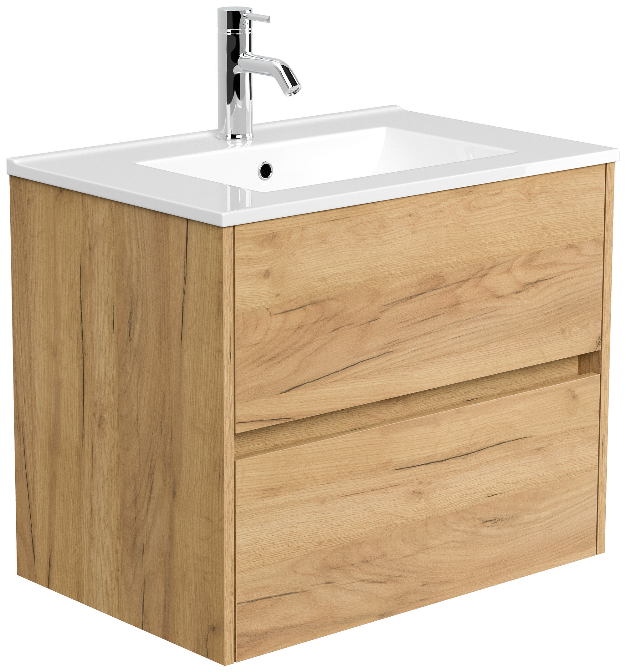 Badmöbel Taifun & Waschtisch 70cm 2 Greifraum SoftClose Auszüge eiche gold