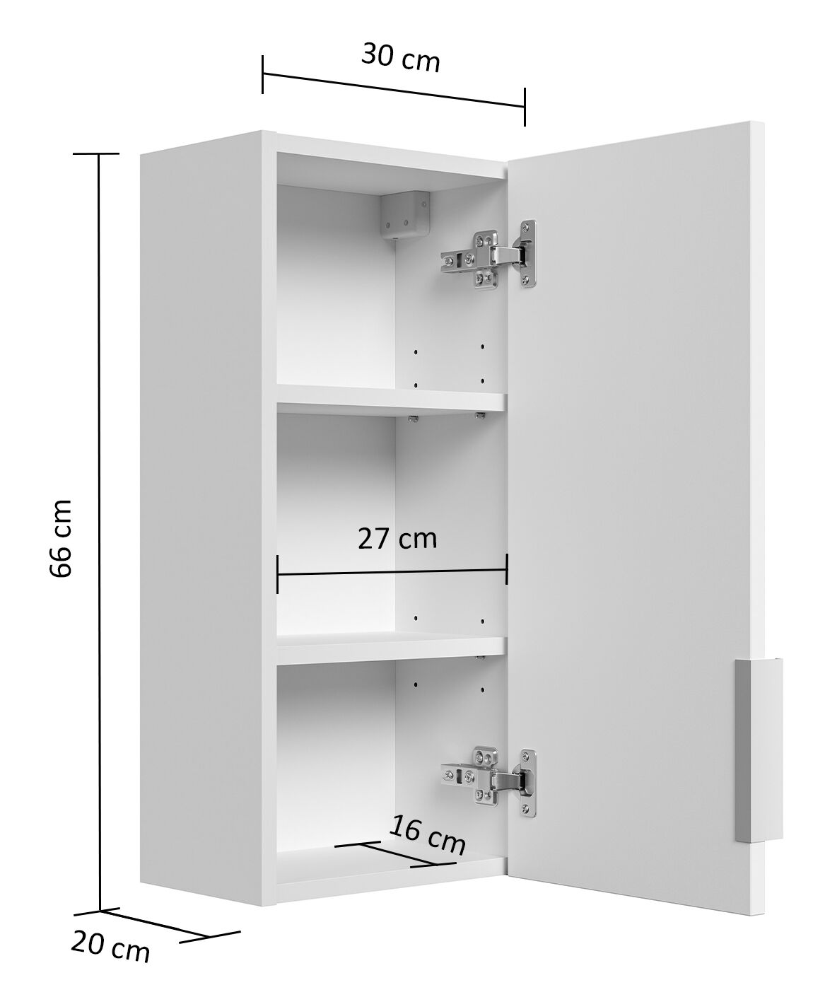 Badschrank 2er Set Vega zur Wandmontage Eiche / Grafit Matt