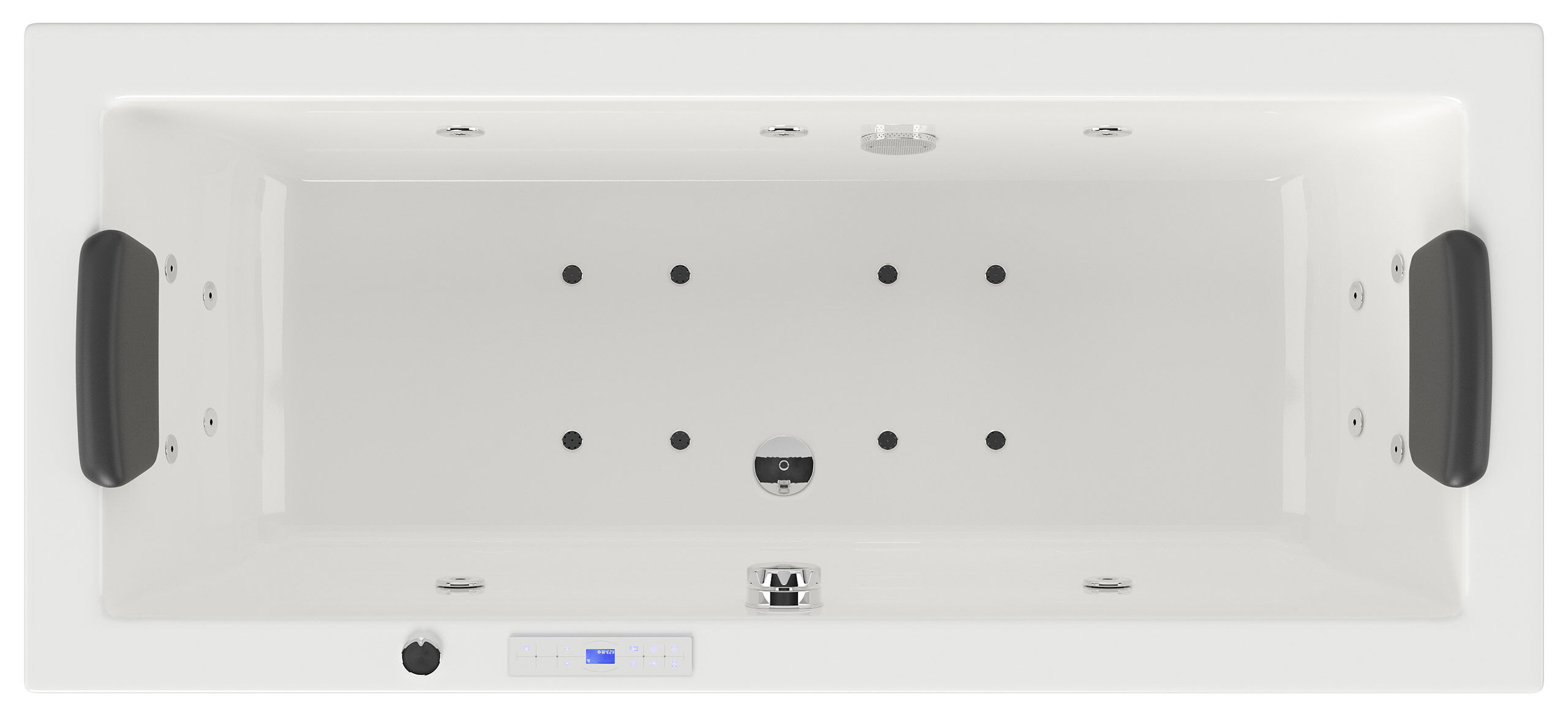 Rechteck Whirlpool Unity 170x75 Made in Germany 22 Massagedüsen ohne Armatur