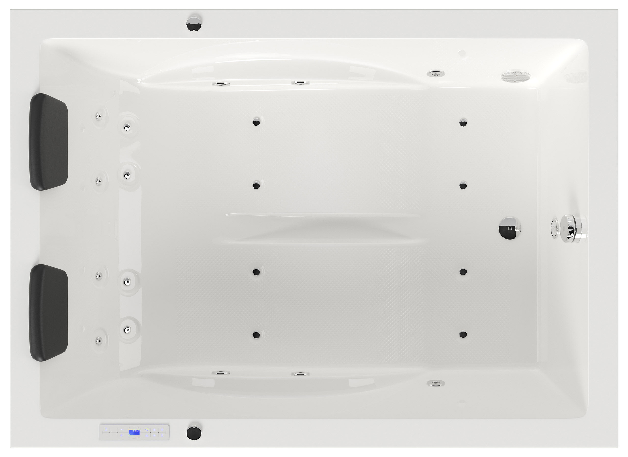 Whirlpool Andalusia 2 Pers. 180x130 links Made in Germany 24 Düsen ohne Armatur
