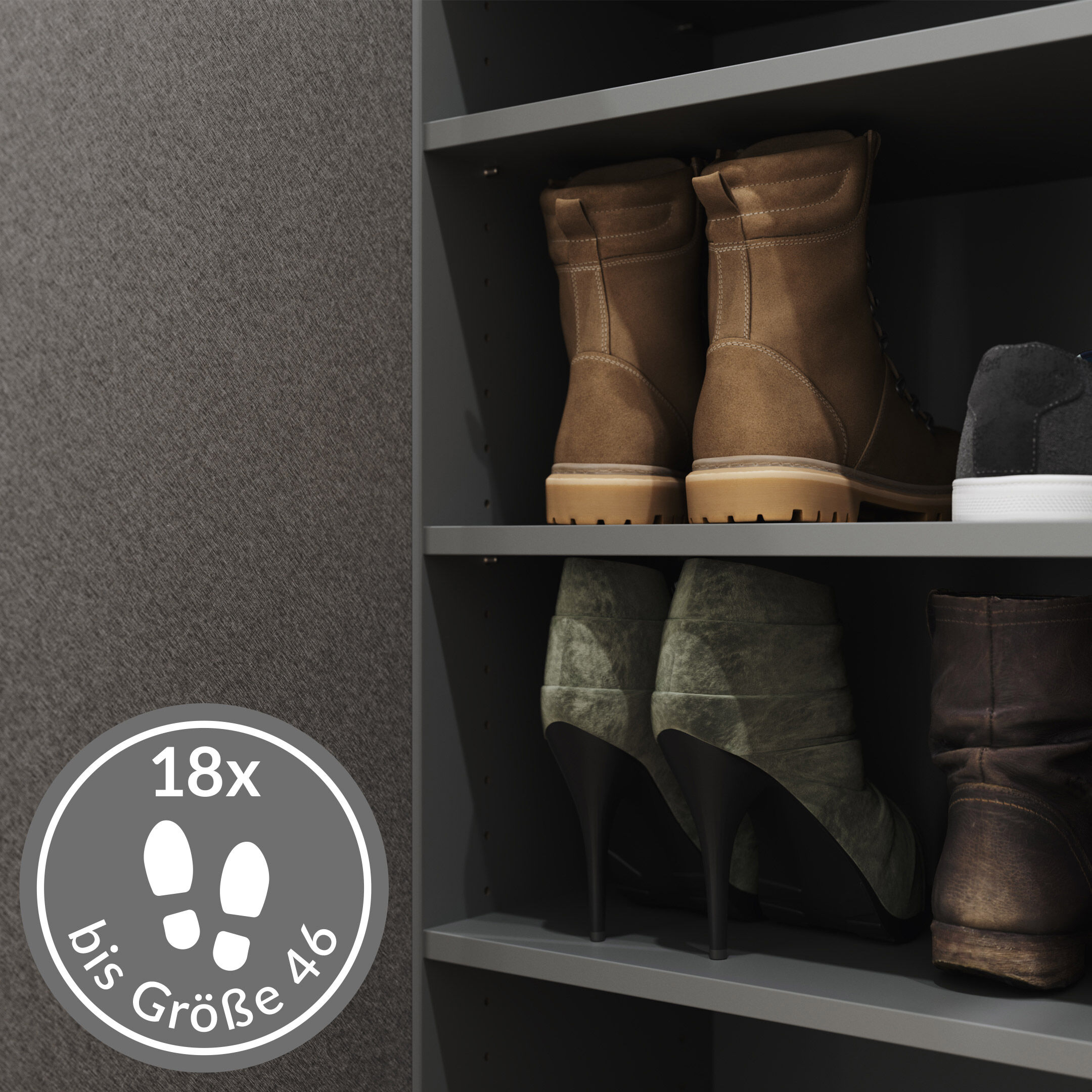 Raumwunder Sideboard Kommode Galaxy M 2 Türen Softclose flexible Böden weiß hgl