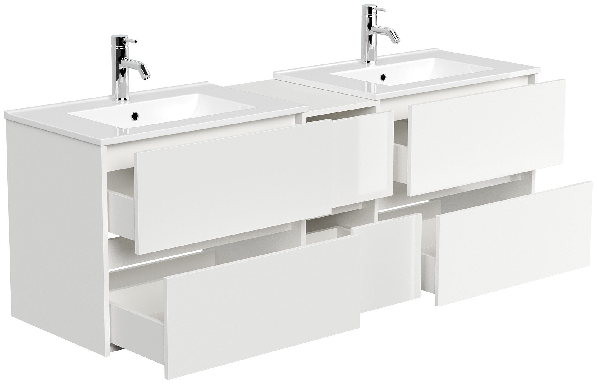 Badmöbelset Taifun 170cm weiß Hgl