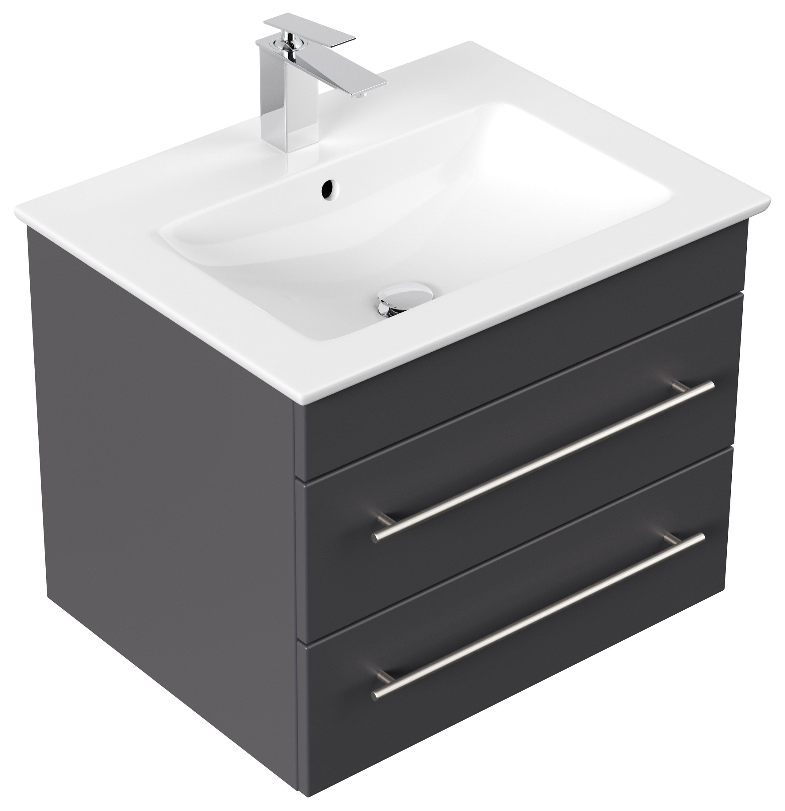 Badmöbel mit Villeroy & Boch Venticello Waschbecken 65 cm anthrazit