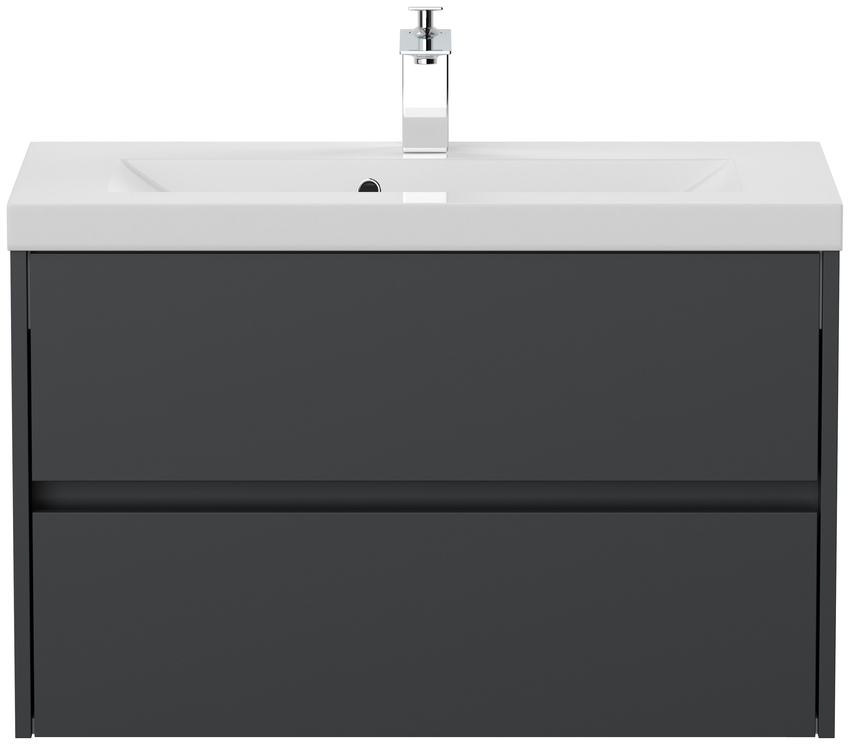 Badmöbel Melora & Waschtisch 80cm 2 Greifraum SoftClose Auszüge eiche gold