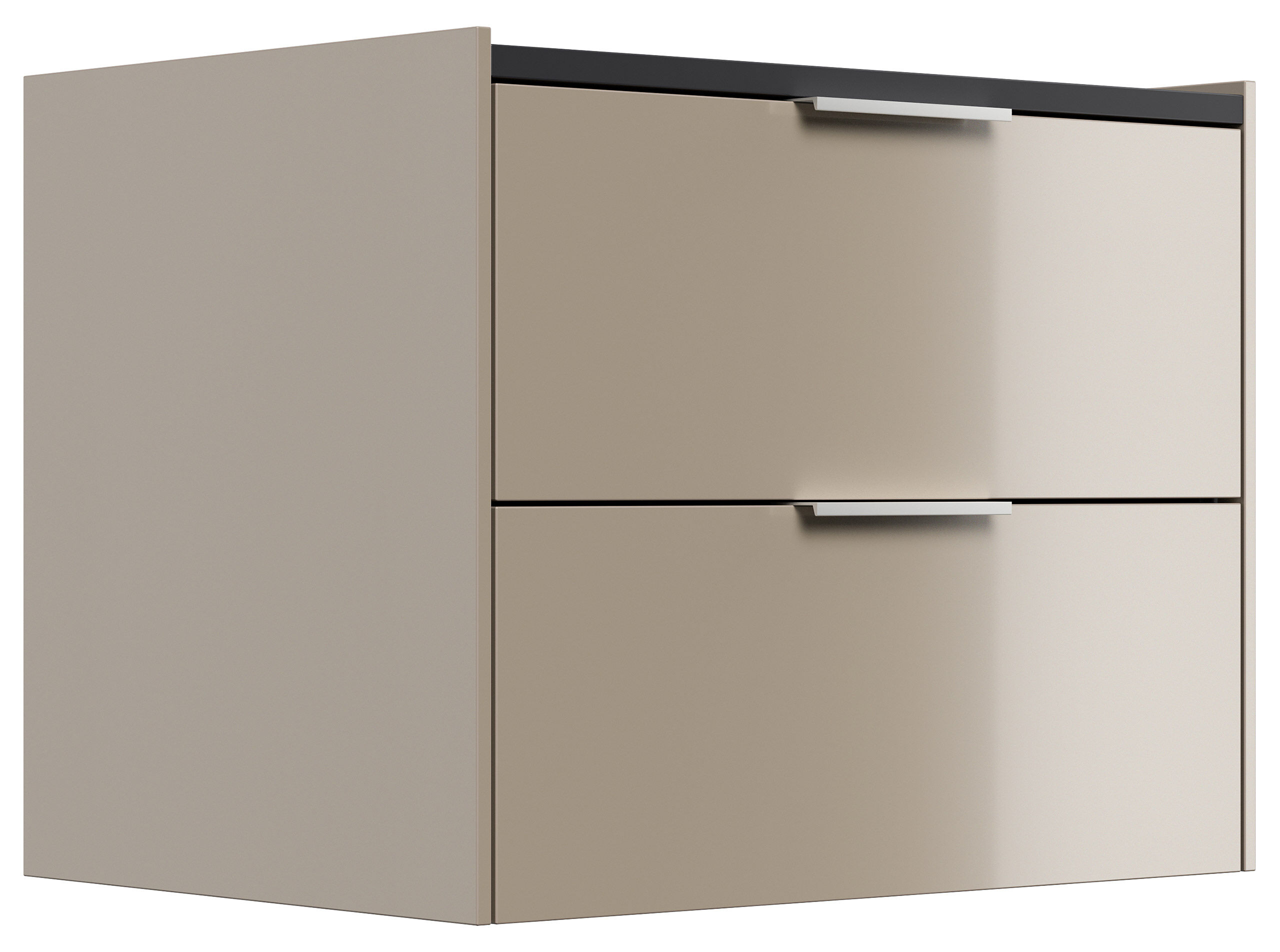 Design Nachttisch Kommode Artem 60cm, 2 Softeinzüge lackiert Kubanit