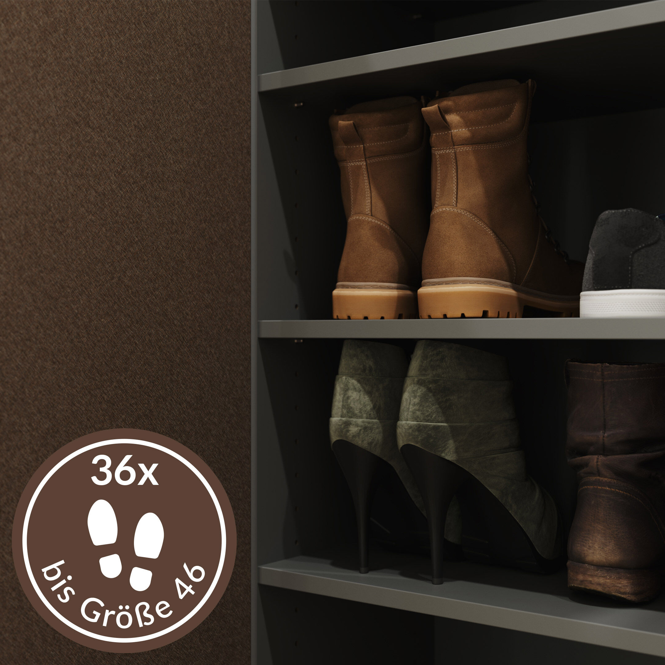 Schuhschrank Pes 4 Türen 36 Paar Sand