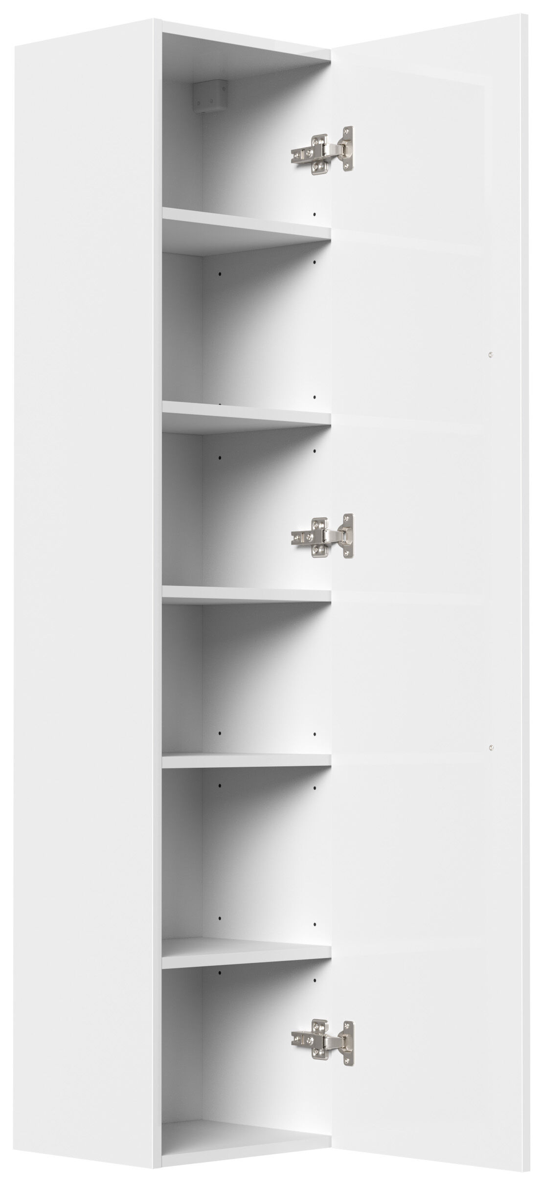 Badmöbelset Colossos200 4-teilig LED Spiegel 2x Hochschrank weiss hochglanz