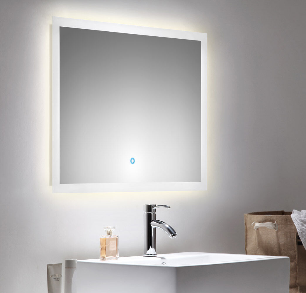 Badmöbel Bella 80 mit runder Front SoftClose anthrazit LED Spiegel
