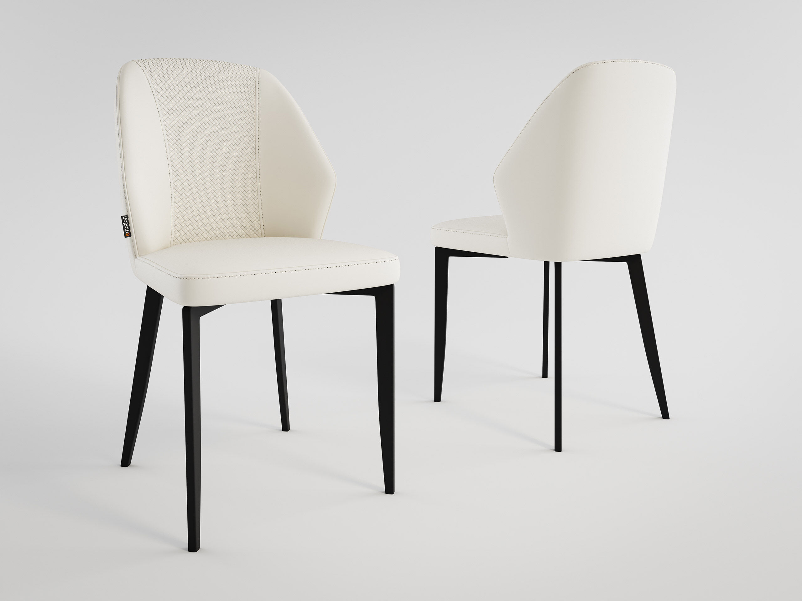 Esstisch Set FLORINT 180 schwarze Keramikplatte mit 6 Stühlen Kunstleder