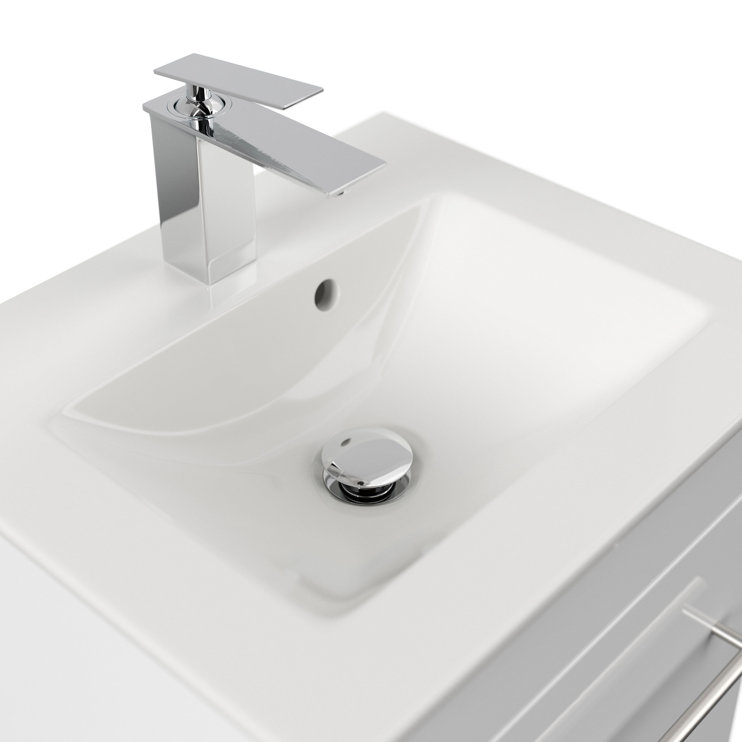 Badmöbel mit Villeroy & Boch Venticello Waschbecken 50 cm weiss hochglanz