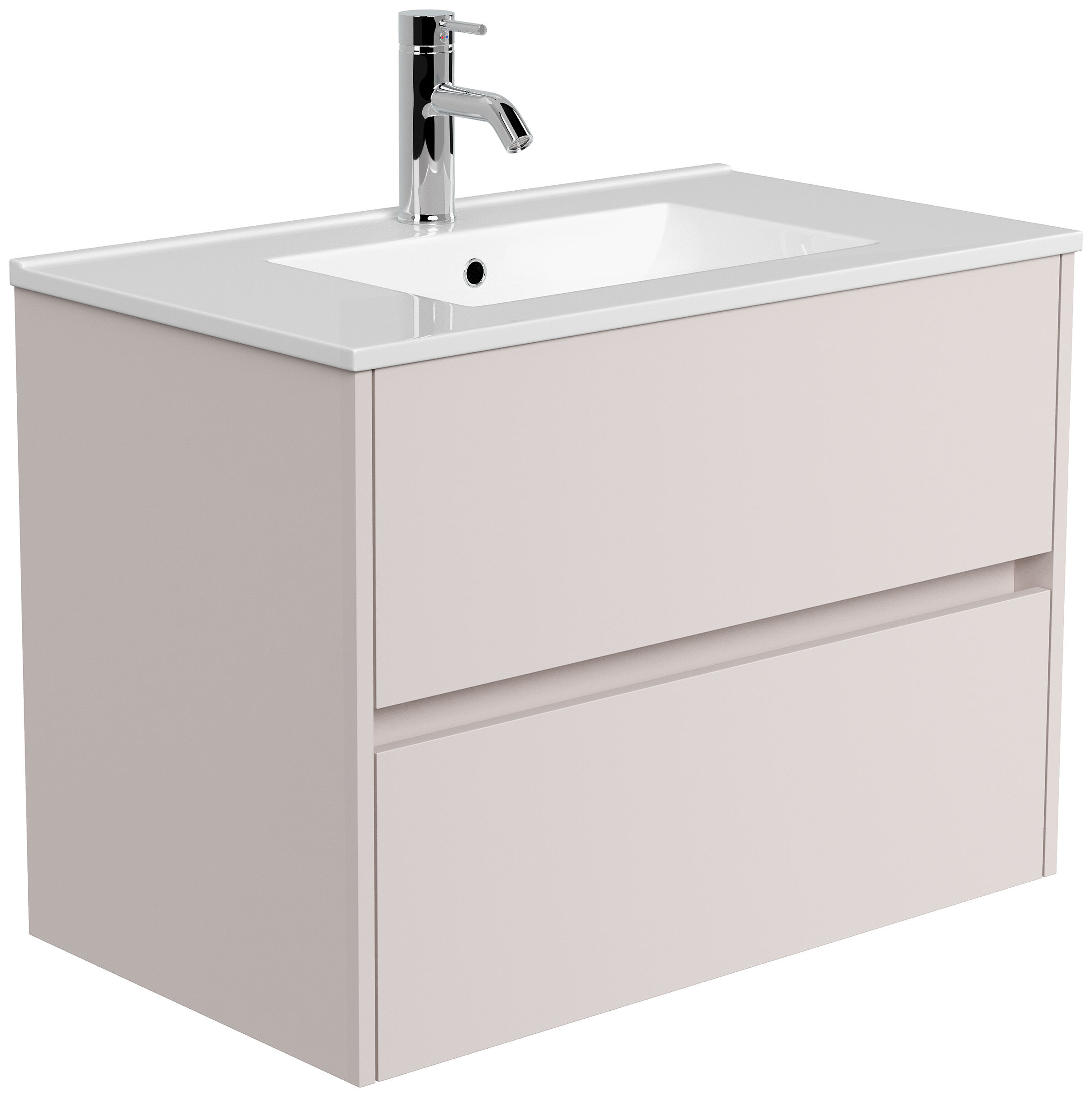 Badmöbel Taifun & Waschtisch 80 cm 2 Greifraum SoftClose Auszüge Kaschmir
